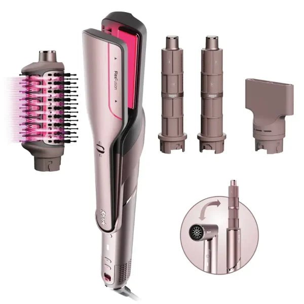 Shark FlexFusion Straight Air + Ceramic Styling Drying System with Scalp Shield Mode Cosmic Blush