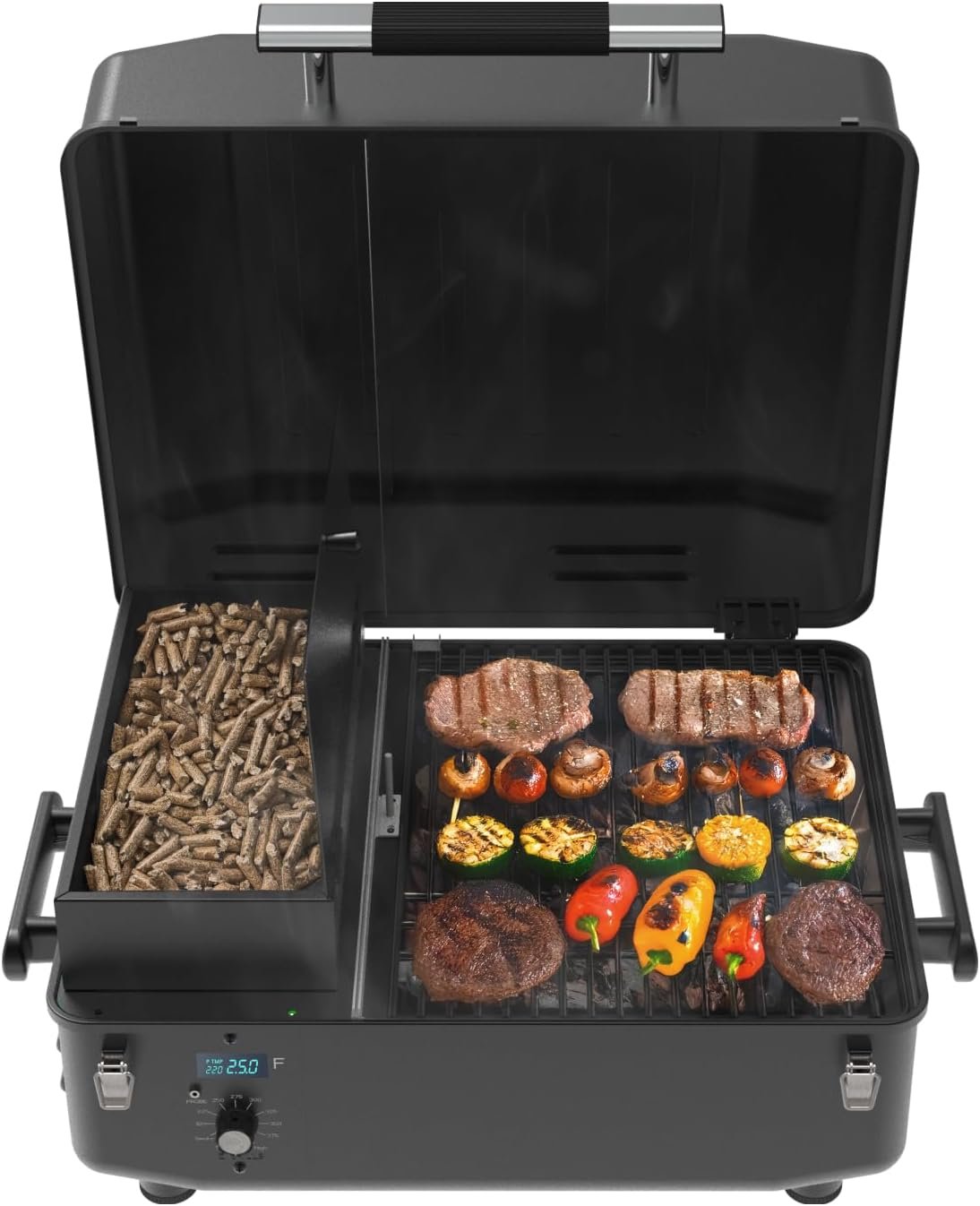 Z GRILLS Wood Pellet Grill Smoker with 552 Cooking Area & Front Shelf for Outdoor BBQ, Smoke, Bake and Roast, 550C