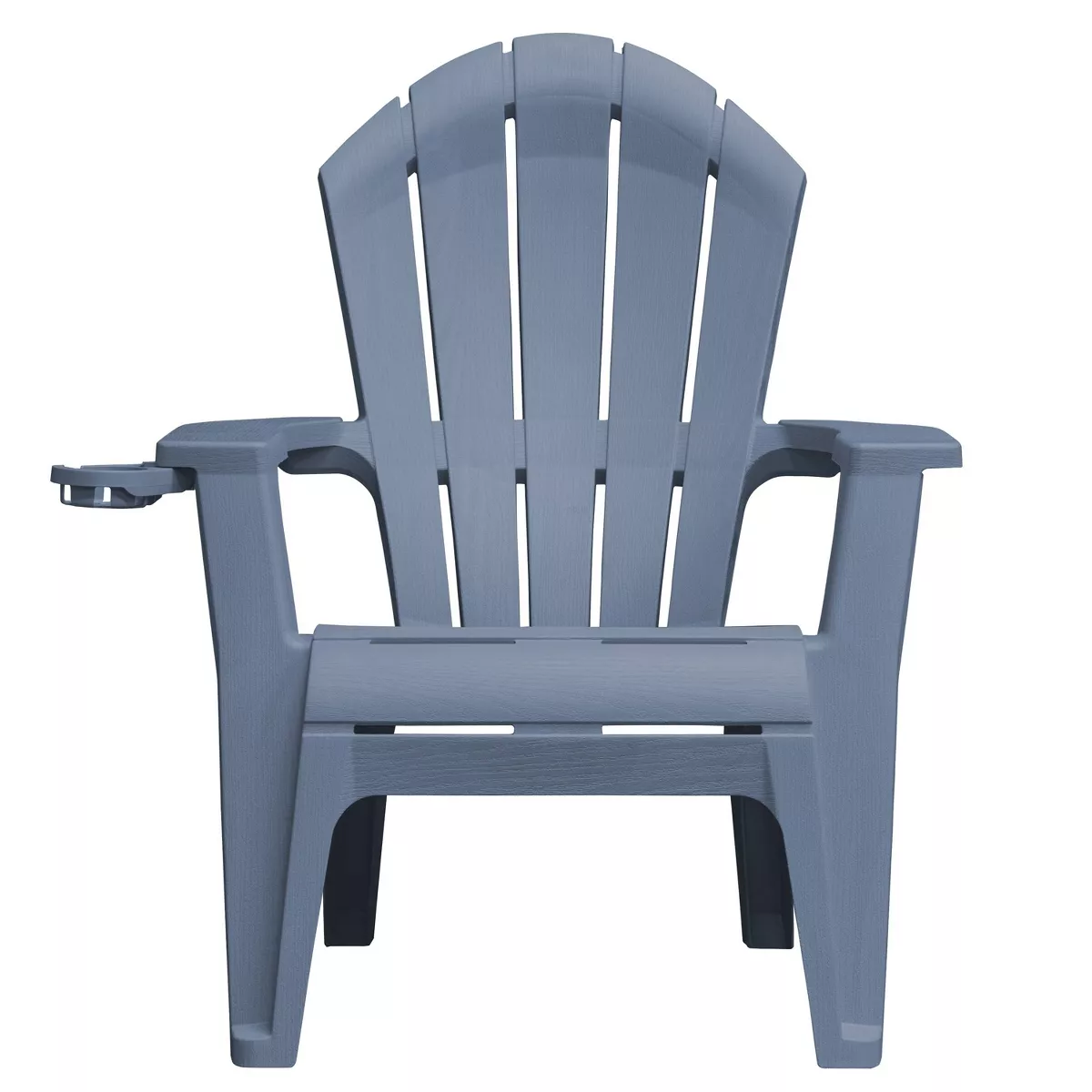 Adams Deluxe RealComfort Adirondack Patio Chair, Denim Blue, Weather-Resistant Resin, No Assembly Needed