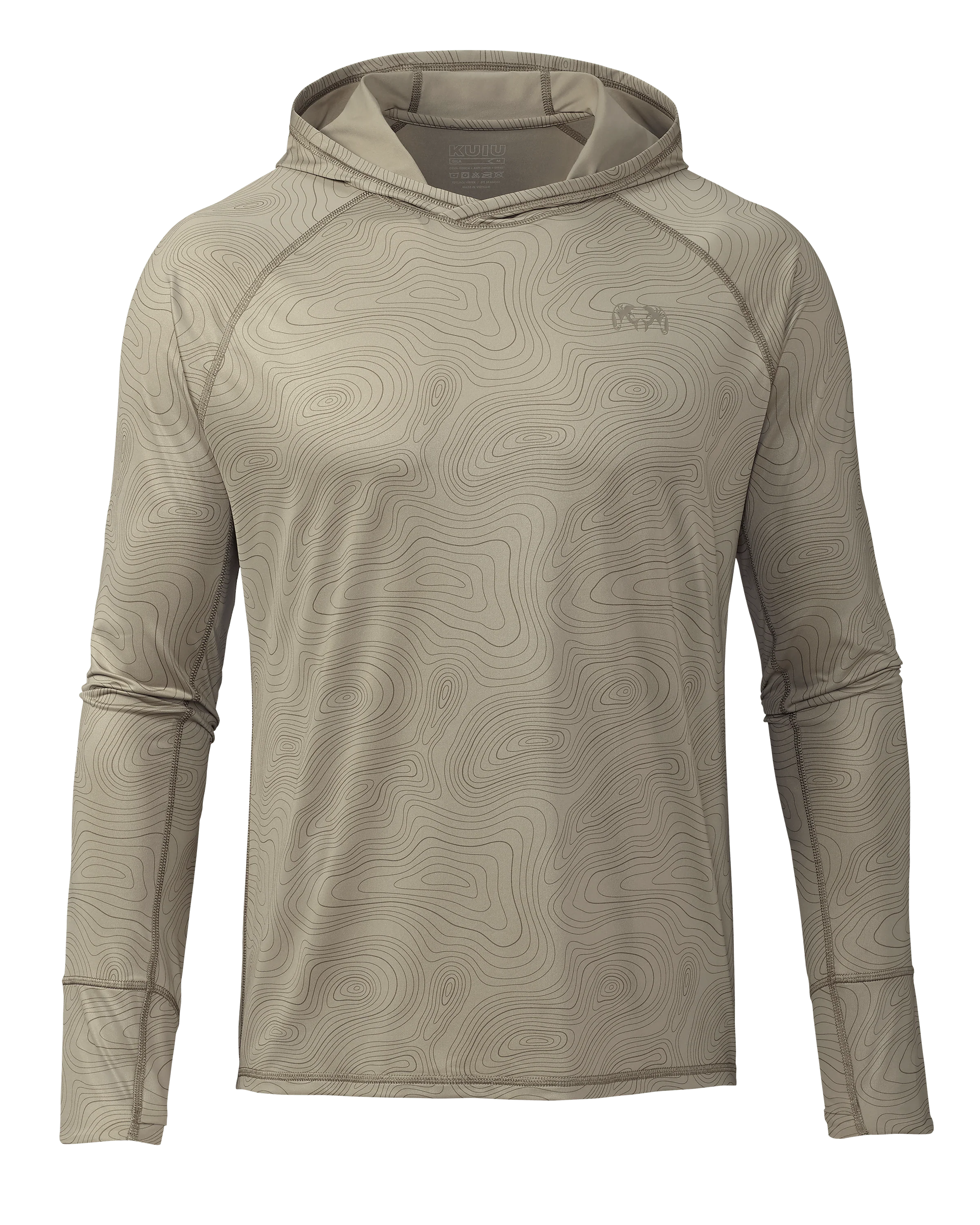 Gila LS Hoodie | Bone Topo Print