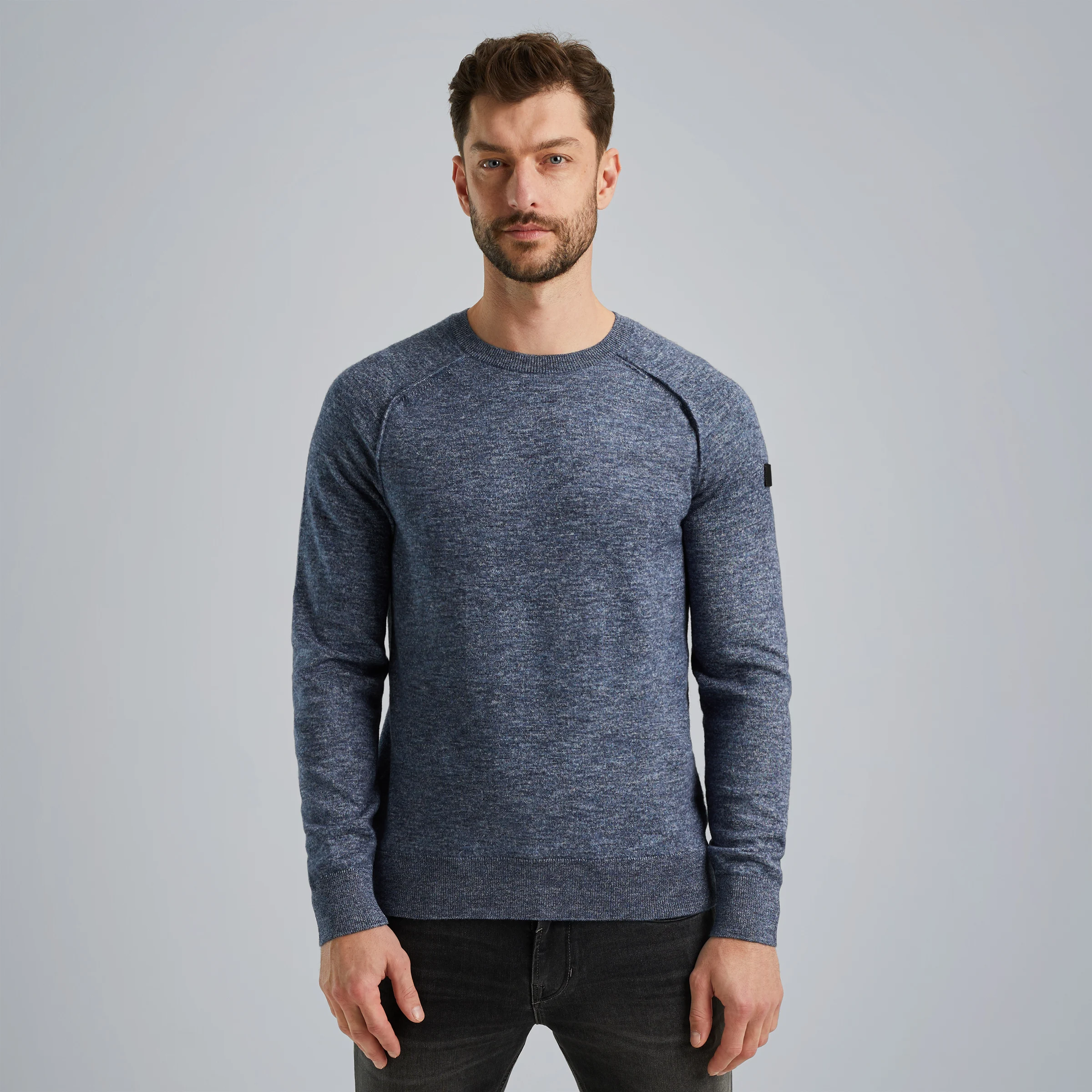 Pullover in a cotton blend Blue