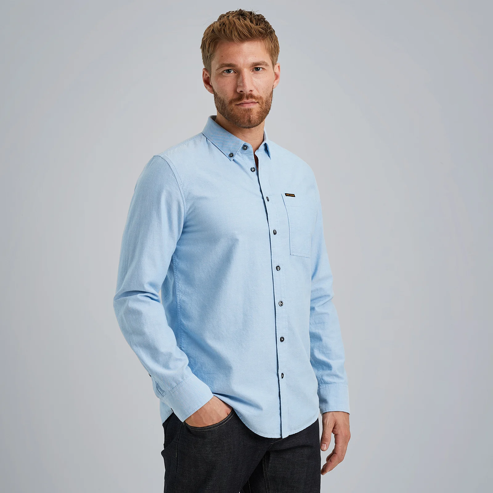Shirt with chest pocket Blue