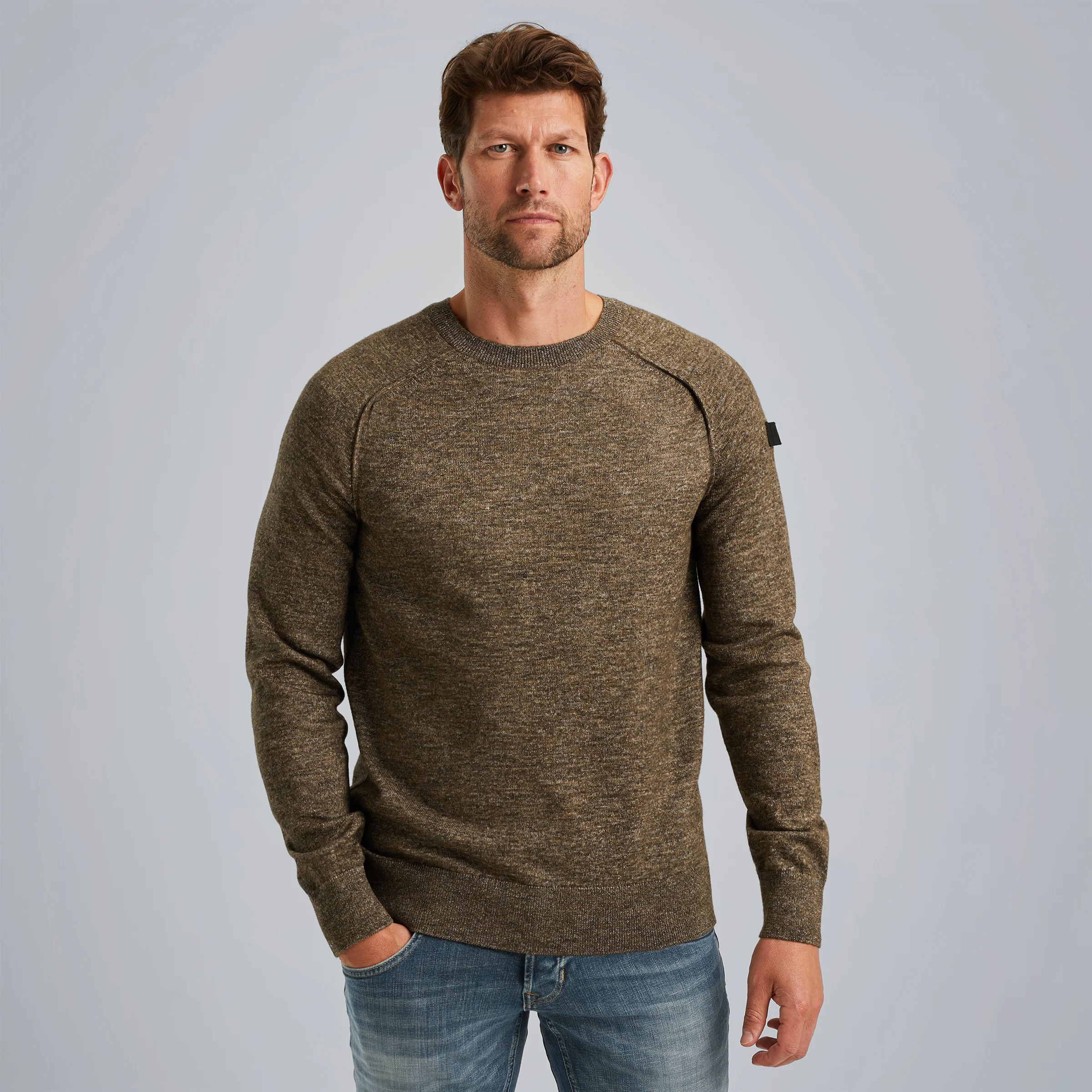 Pullover in a cotton blend Green