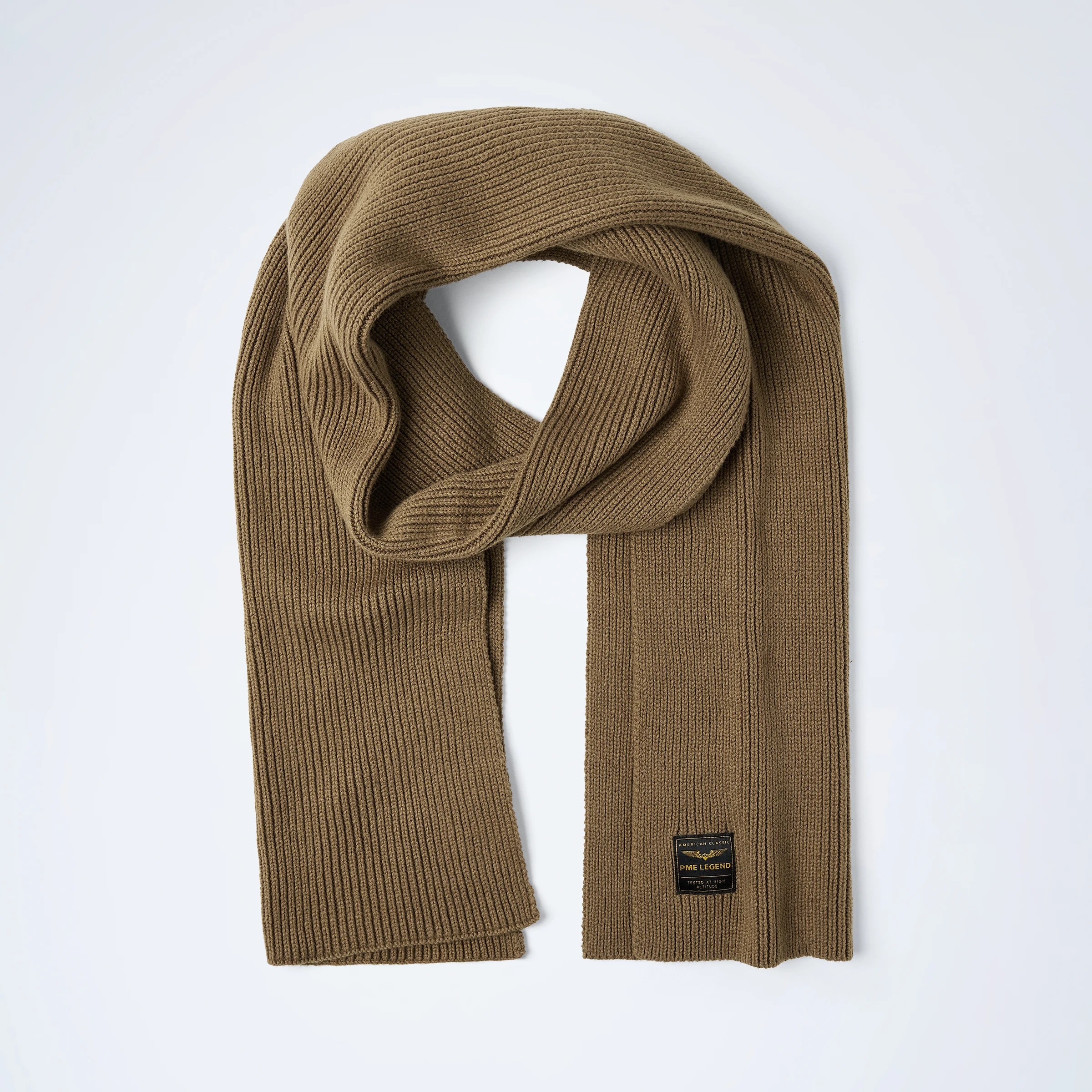 Scarf with logo Brown