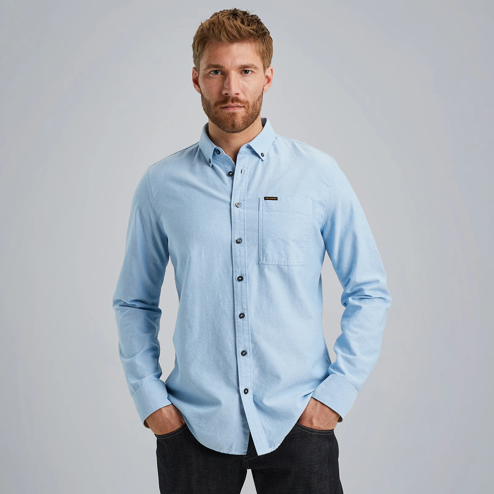Shirt with chest pocket Blue