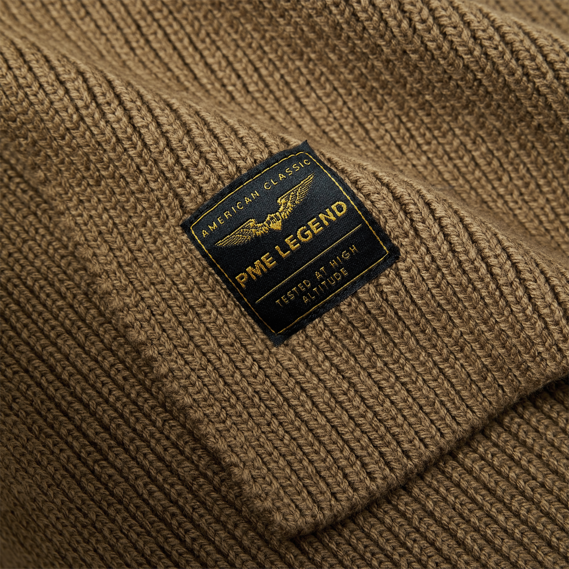 Scarf with logo Brown