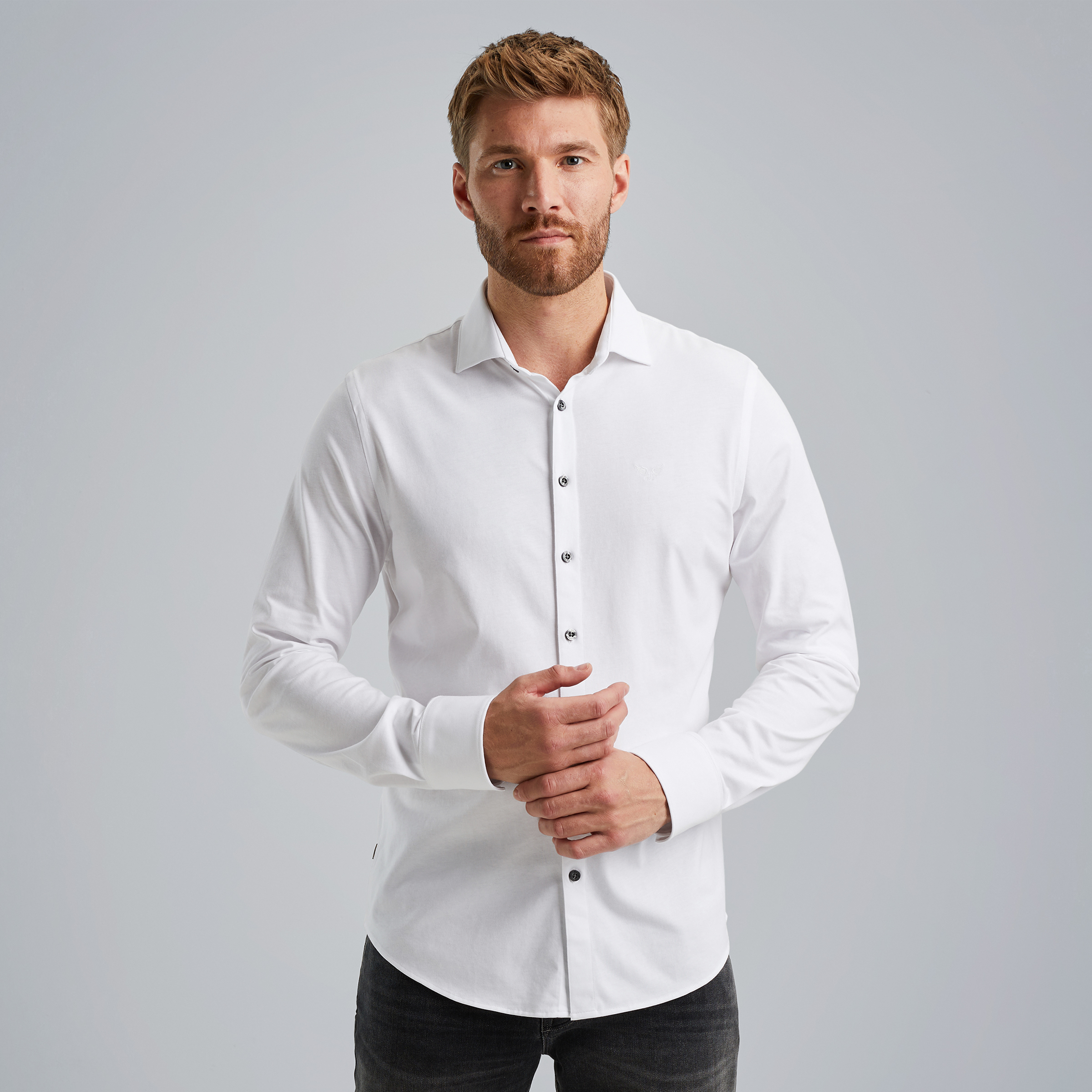 Shirt in jersey White