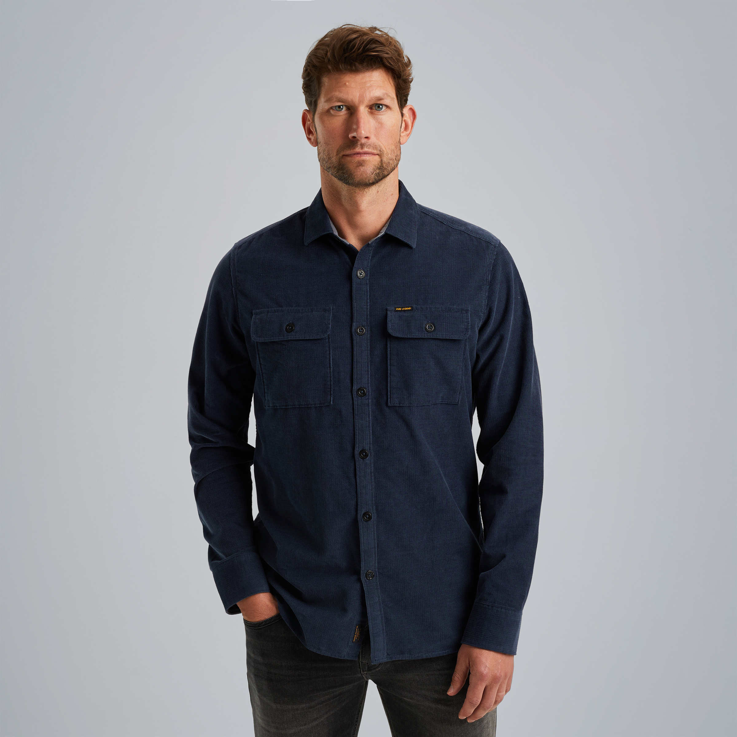 Shirt in corduroy Blue