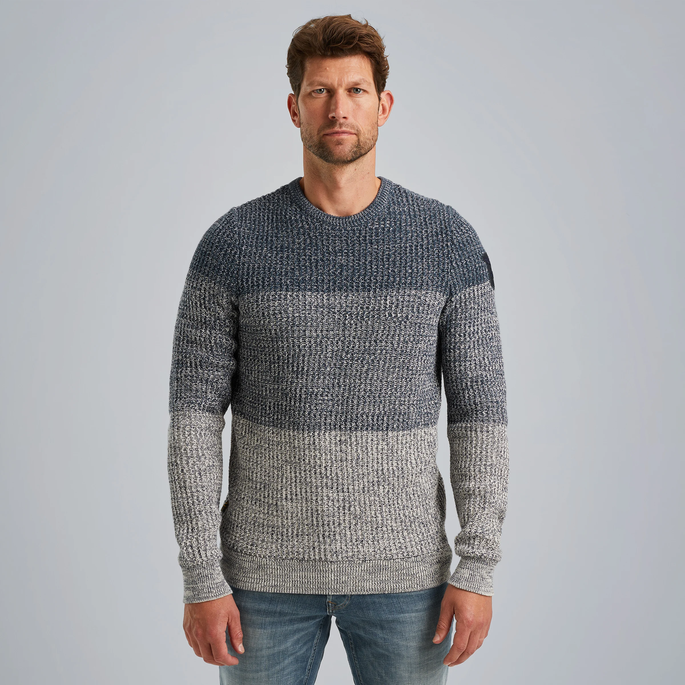 Pullover with color gradient Blue