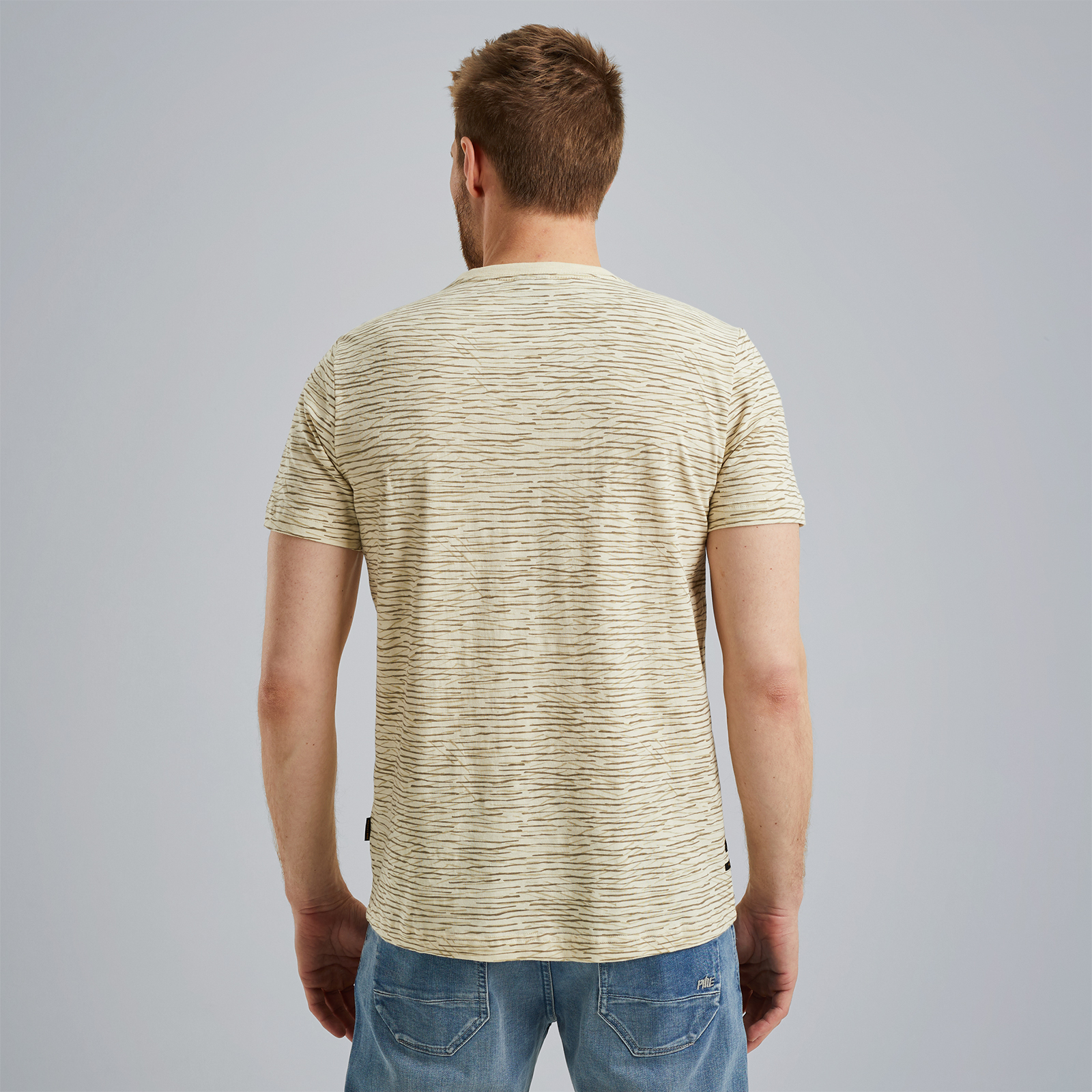 T-shirt with allover print Beige