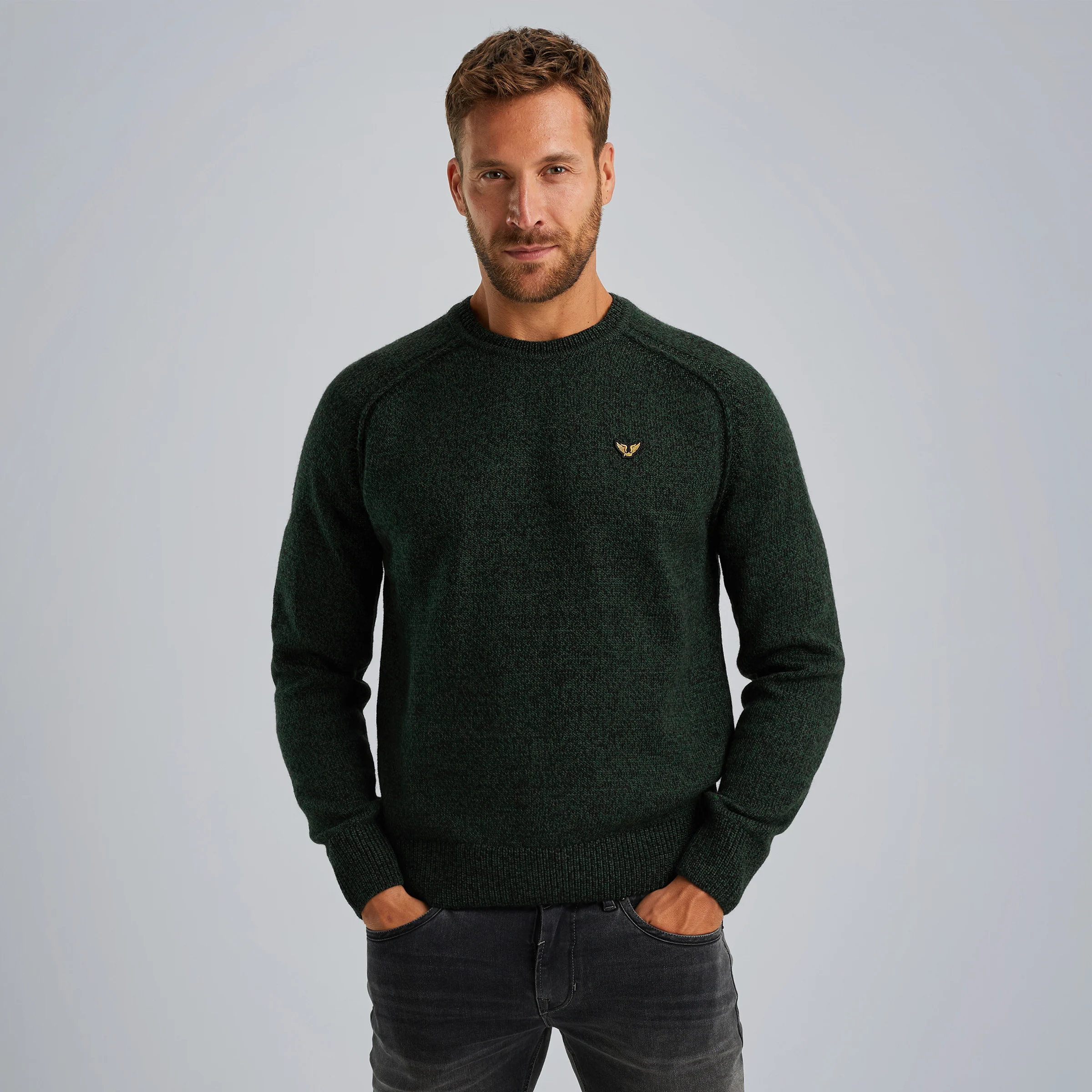Pullover with raglan sleeves Green