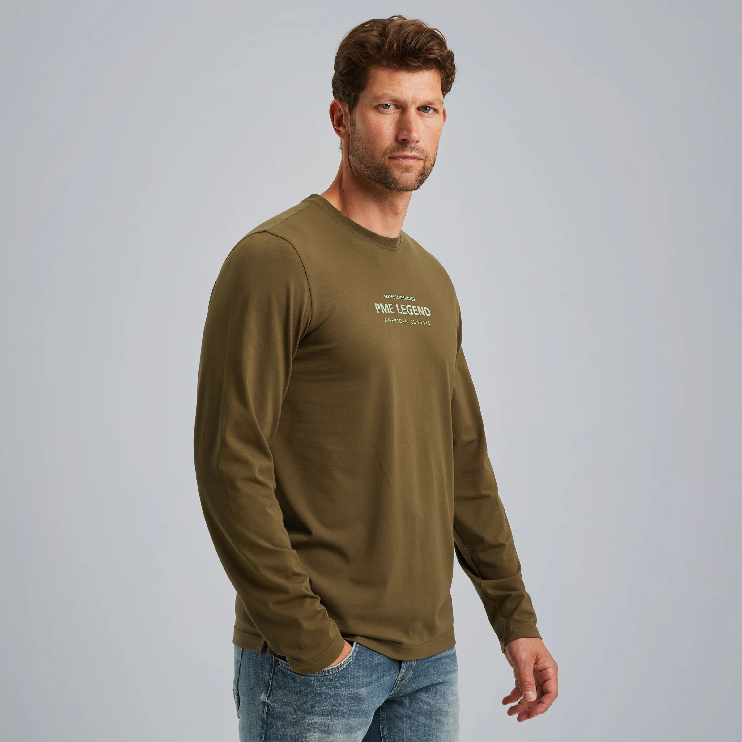 T-shirt with long sleeves Green