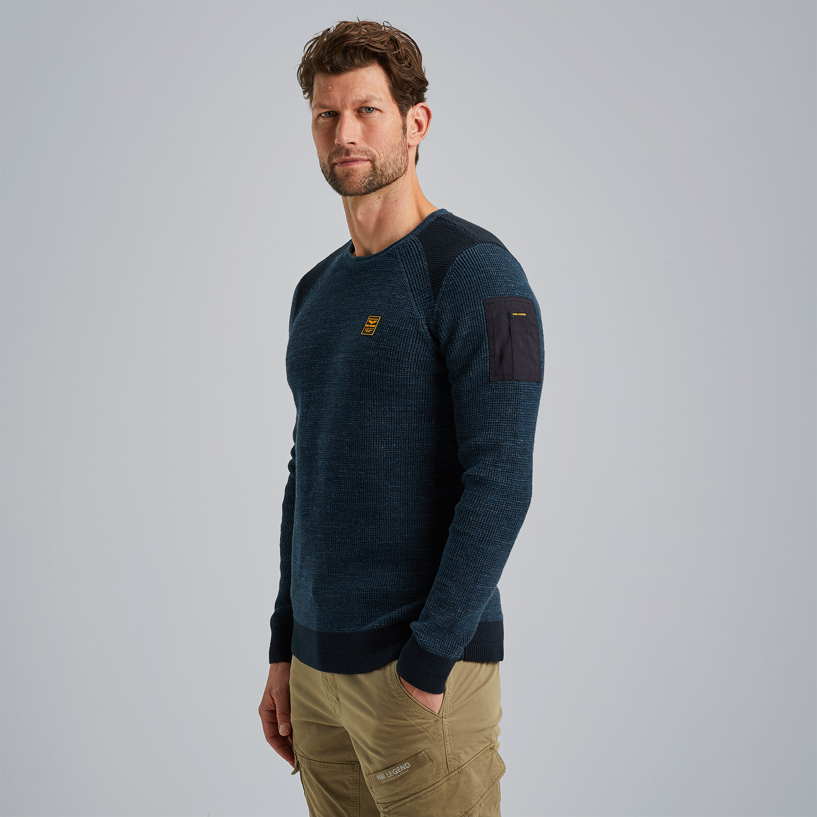 Pullover with flight pocket Blue