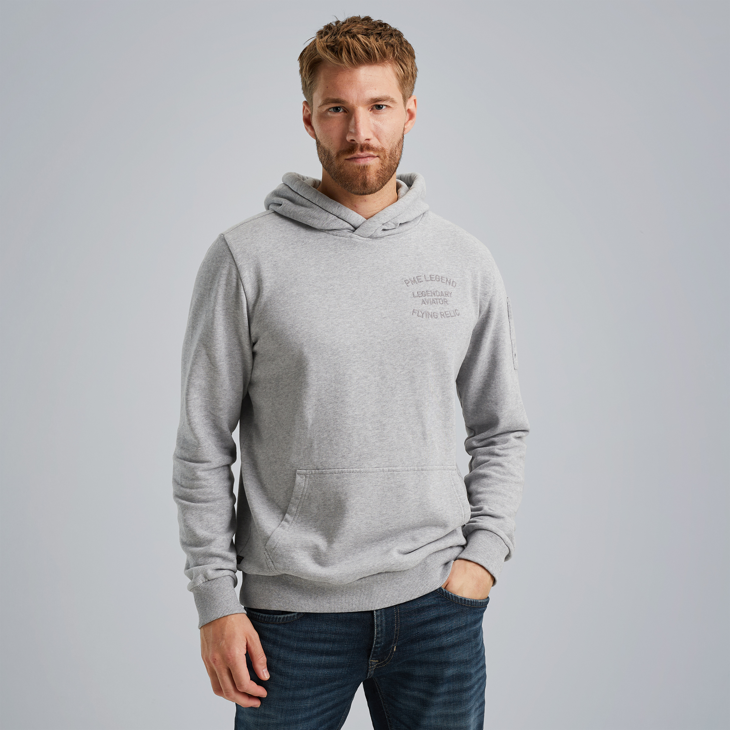 Hoodie with artwork Grey