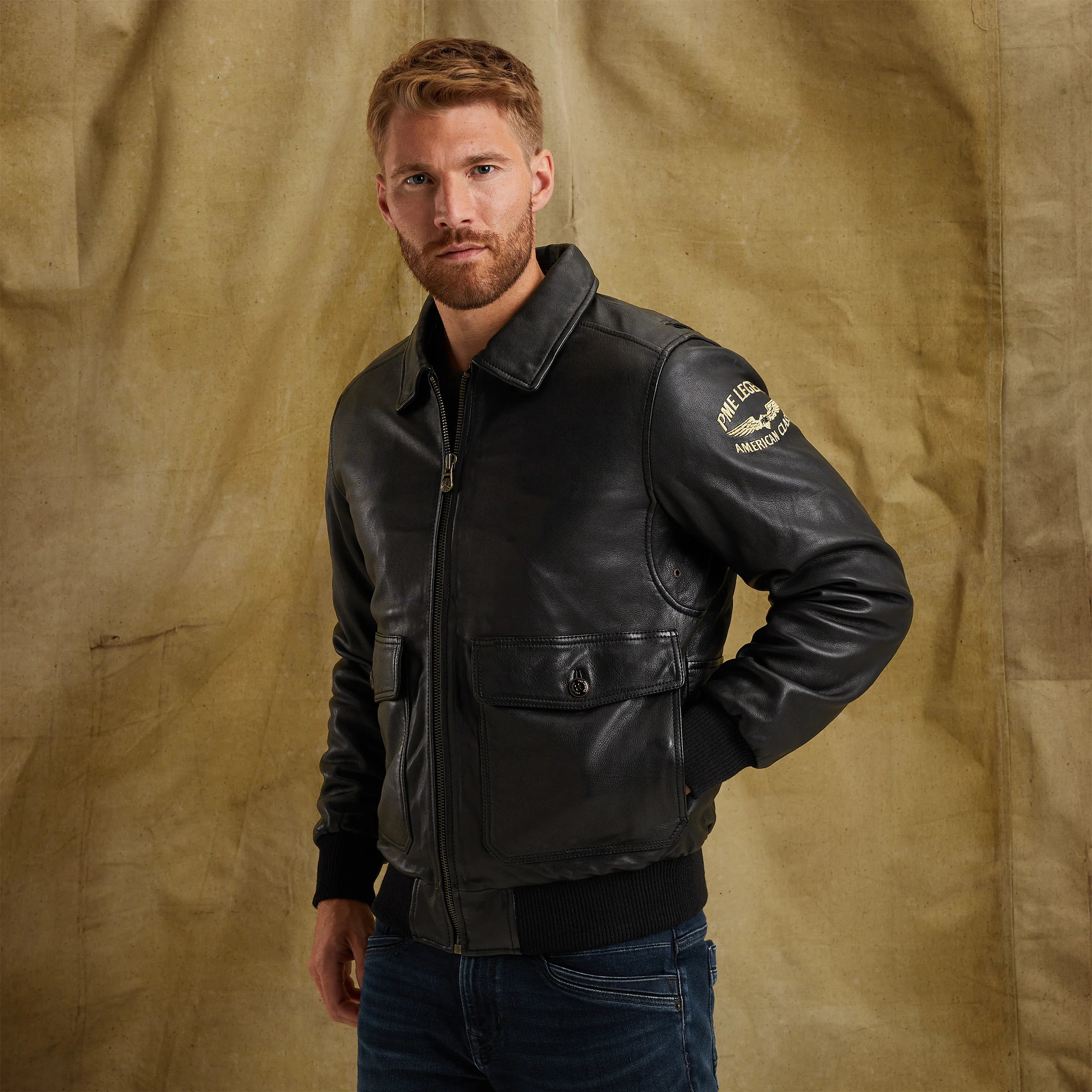 Greenville leather jacket Black