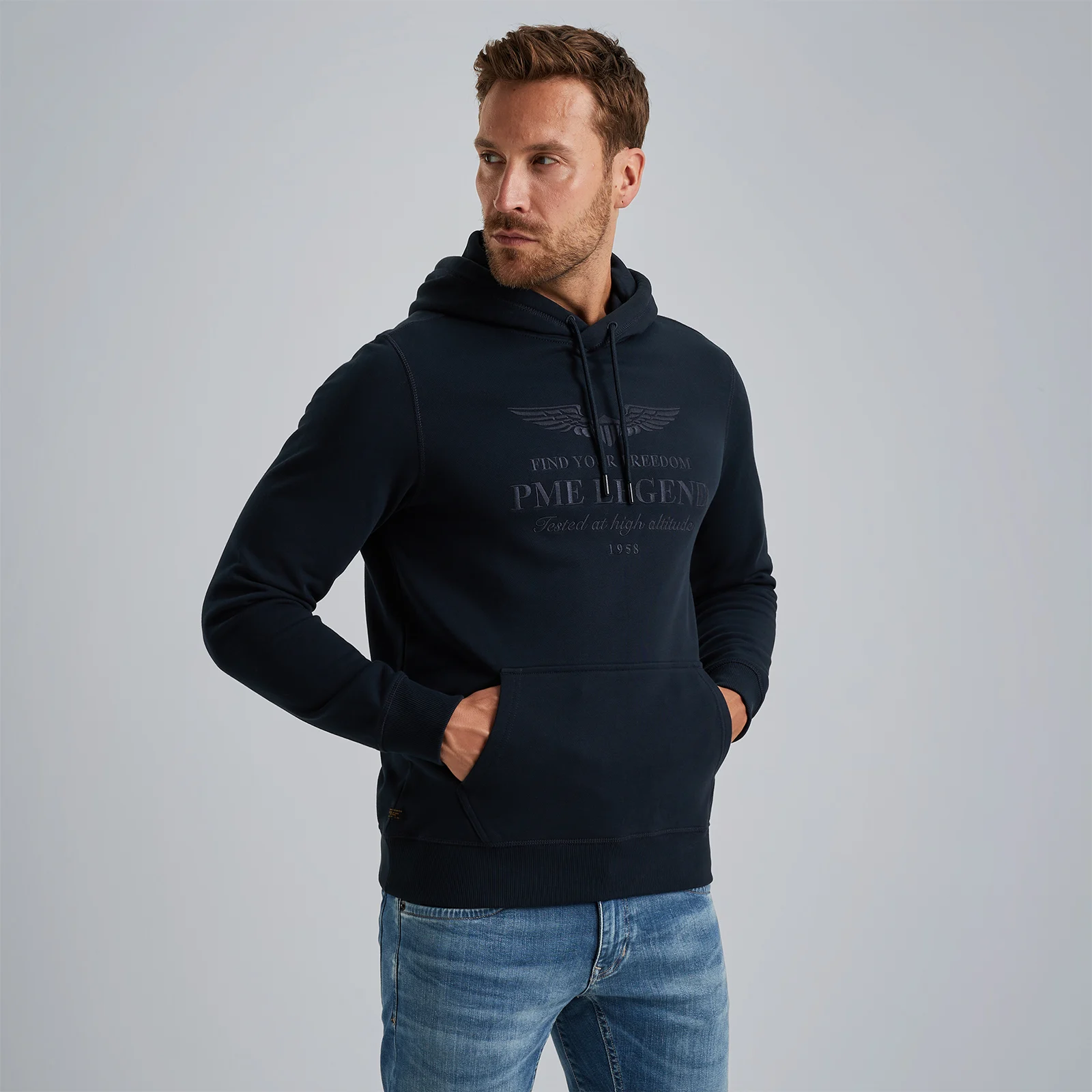 Hoodie with artwork Blue