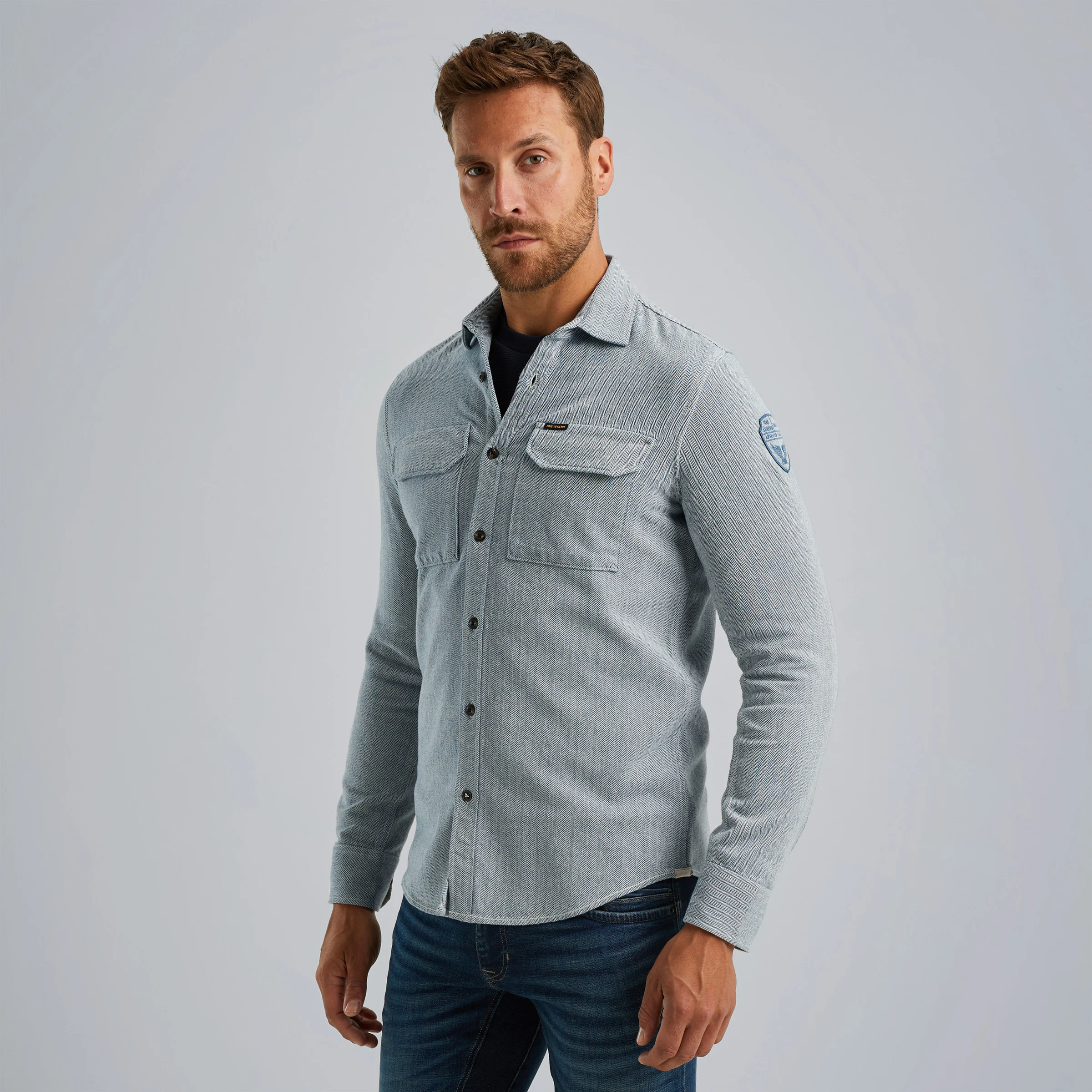 Shirt in cotton Blue