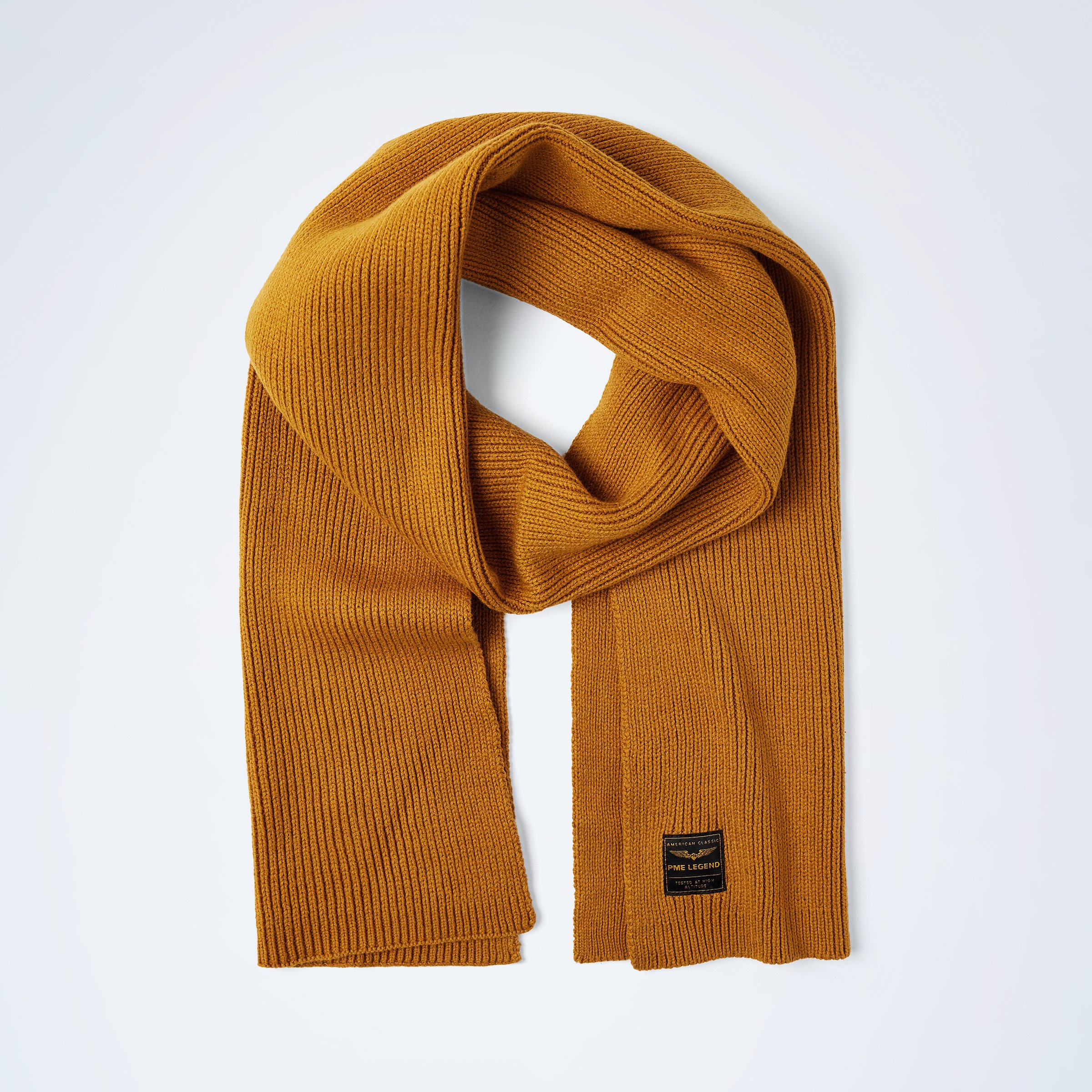 Scarf with logo Brown