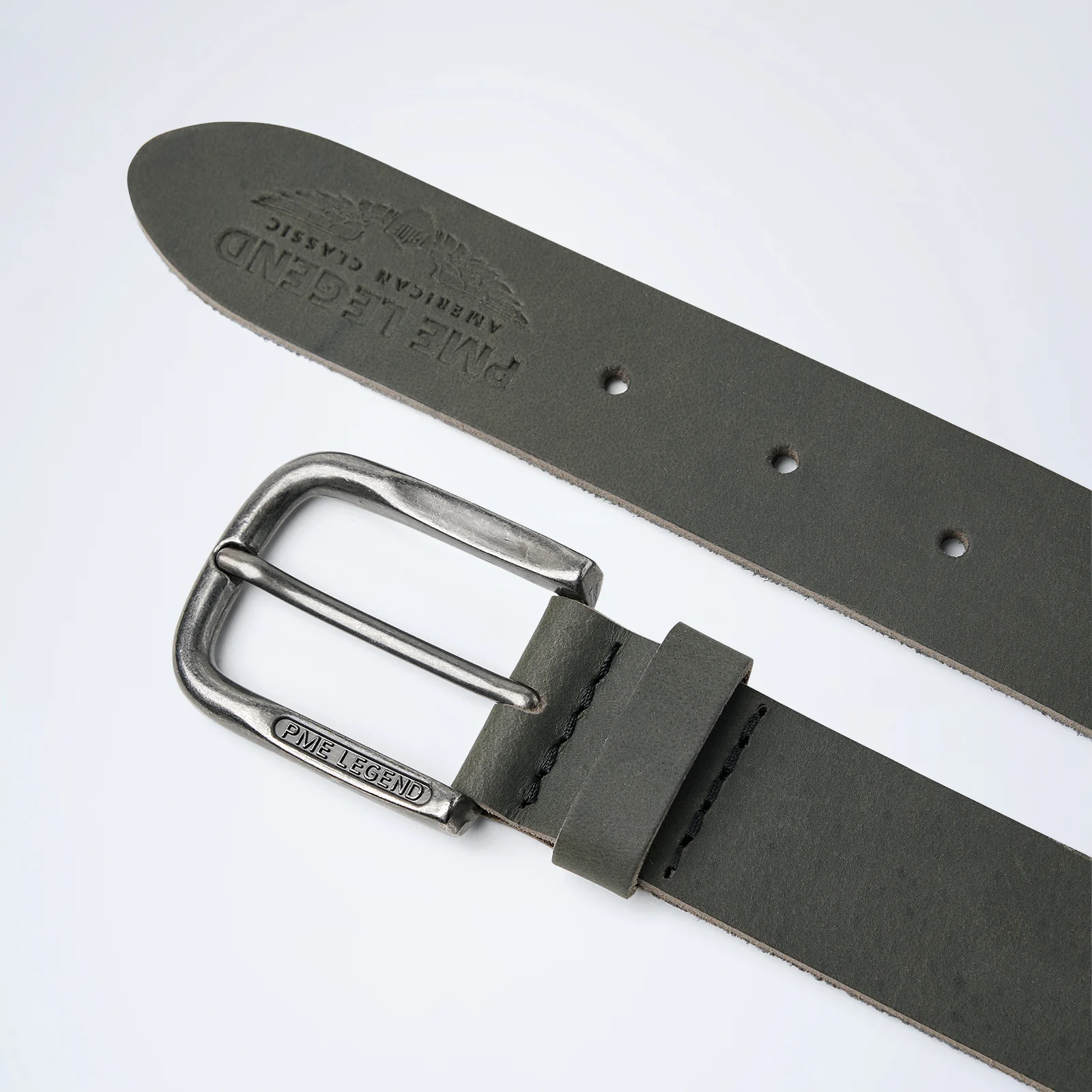 Leather Belt Grey