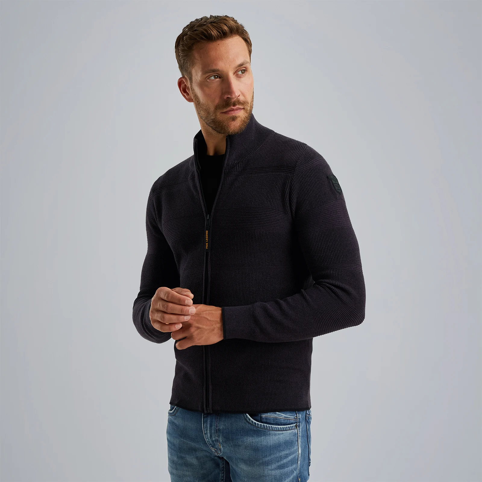 Cardigan with zipper Purple