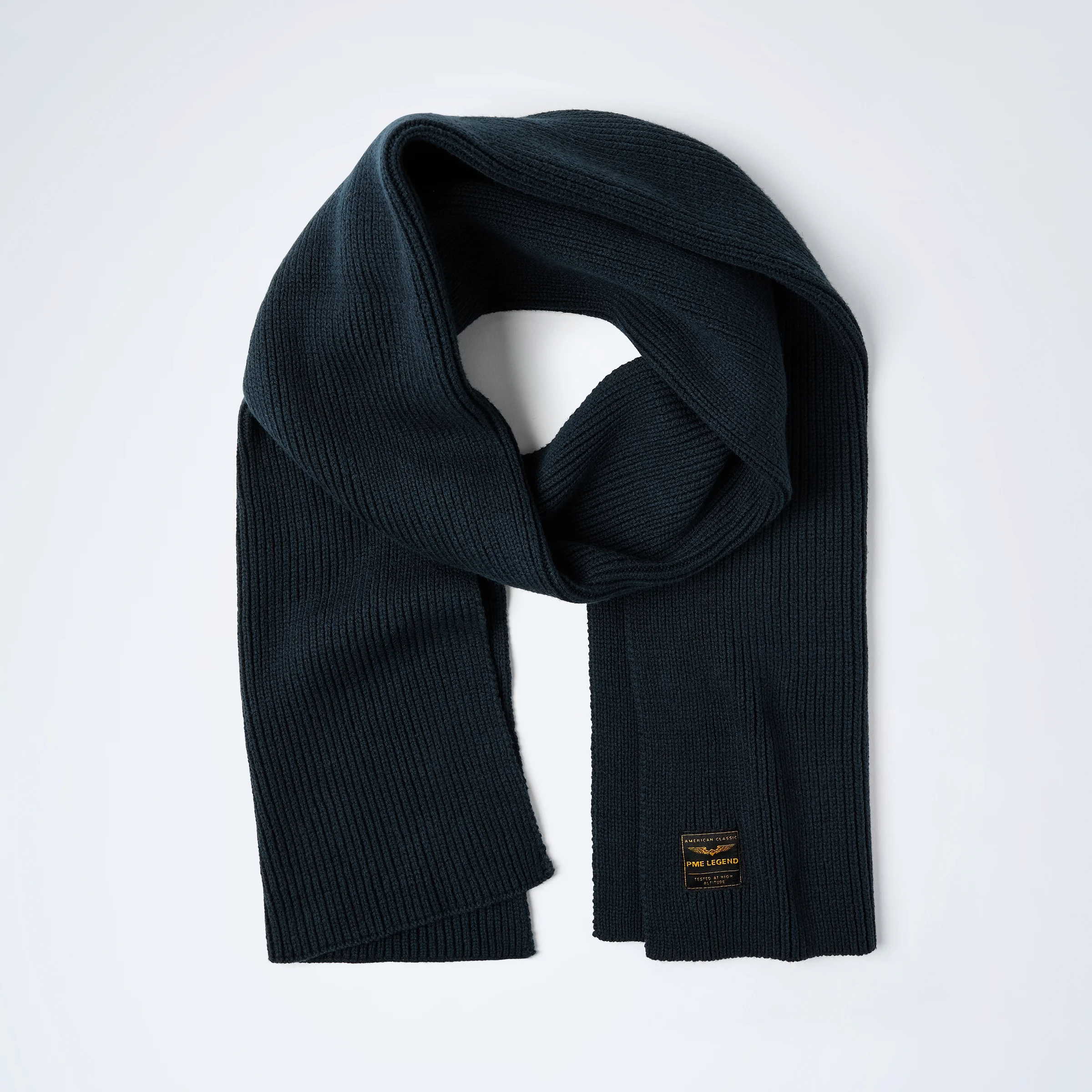 Scarf with logo Blue