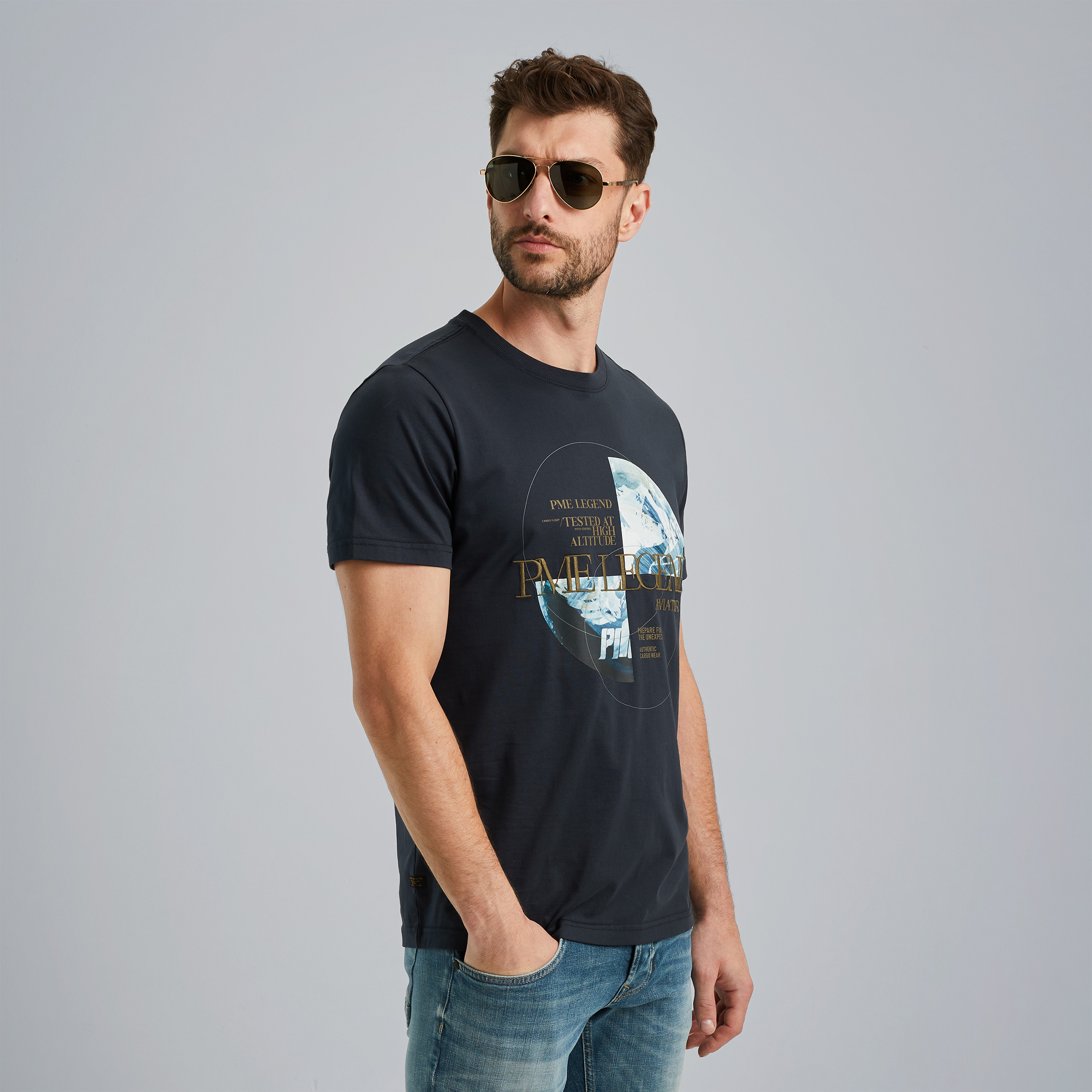 T-shirt with artwork Blue