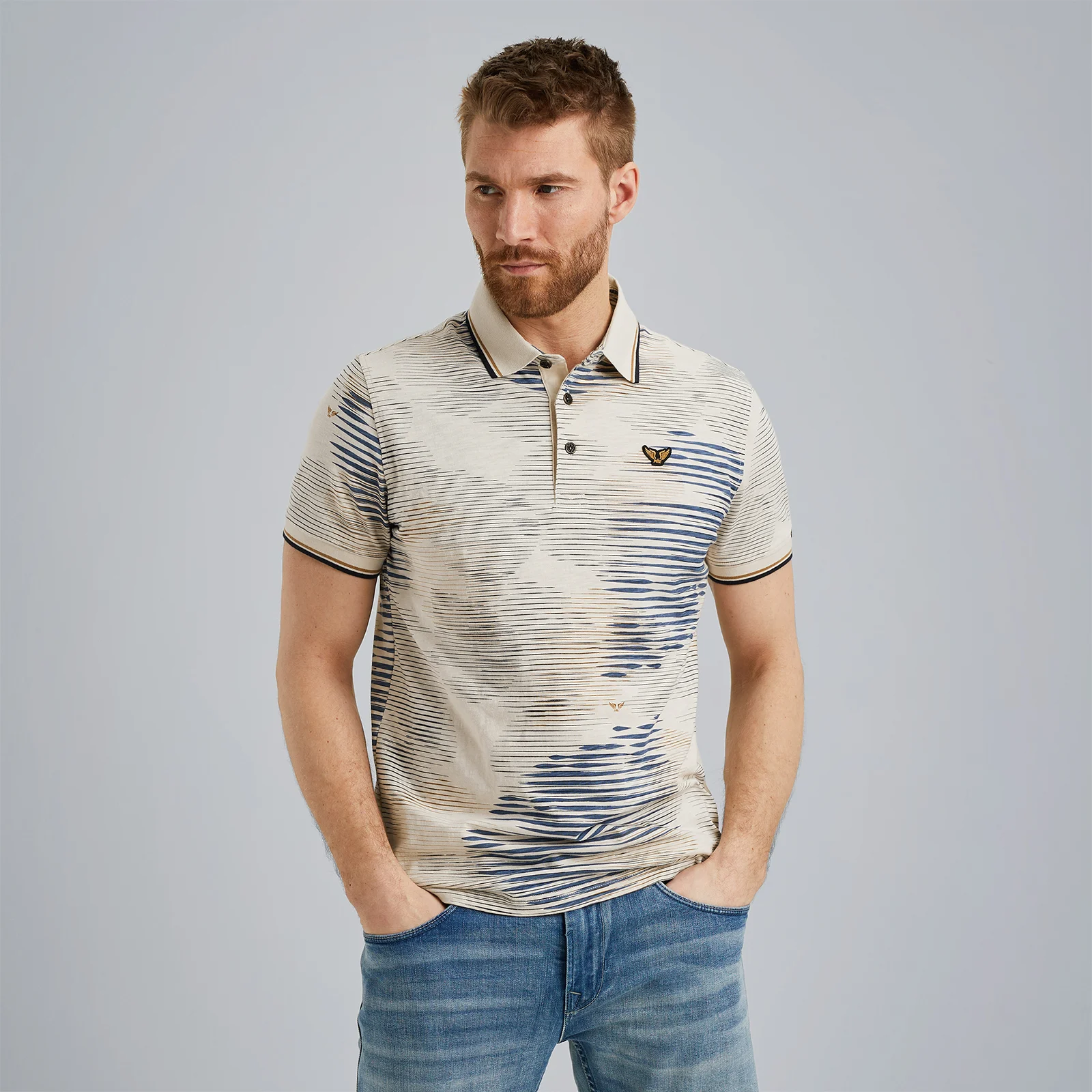 Polo in jersey Beige