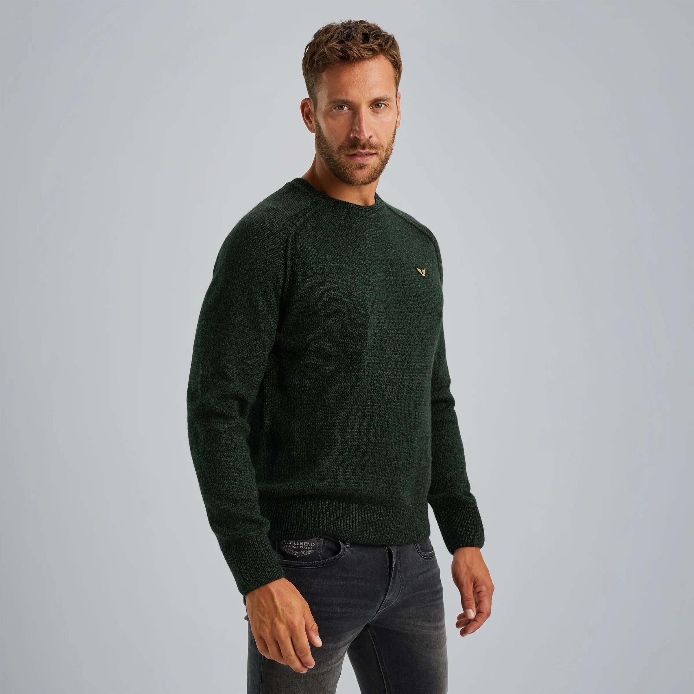 Pullover with raglan sleeves Green