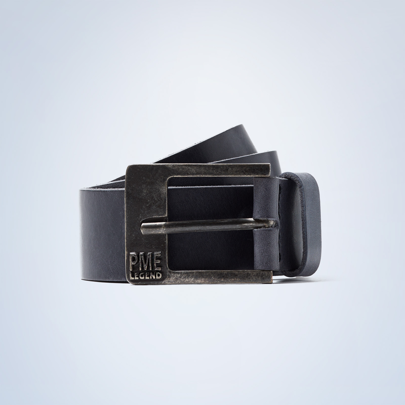 Leather belt Blue
