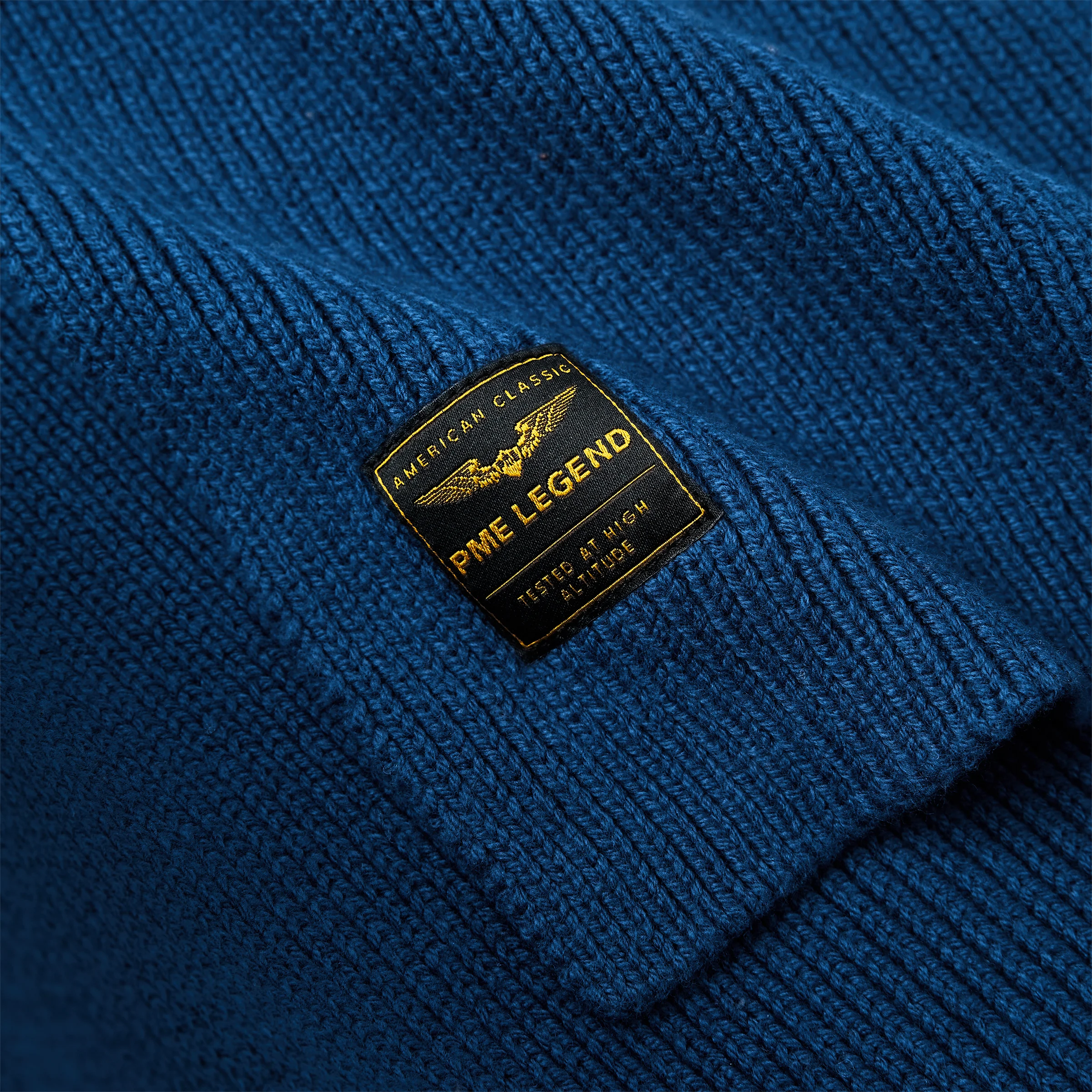 Scarf with logo Blue