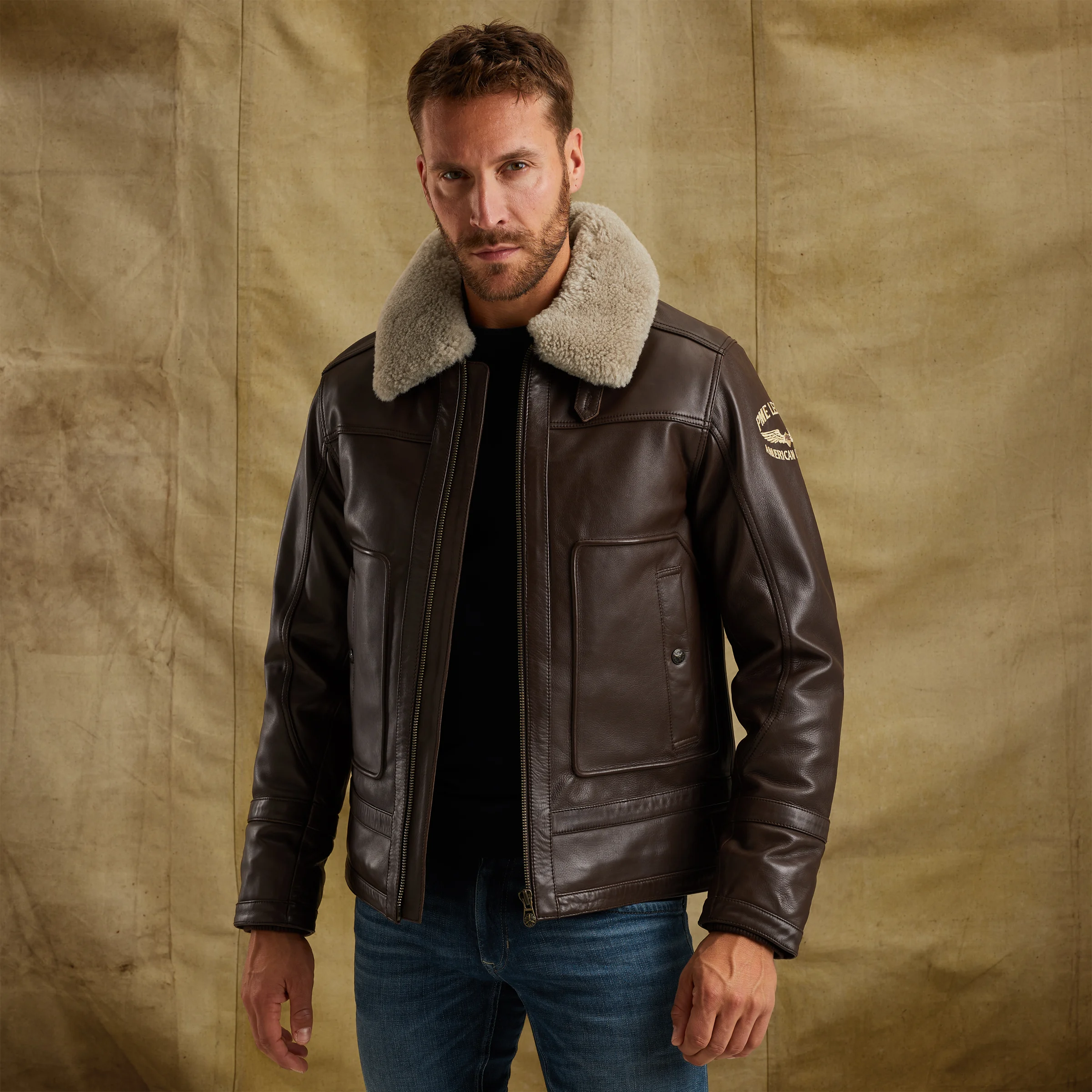 Auckland leather jacket Brown