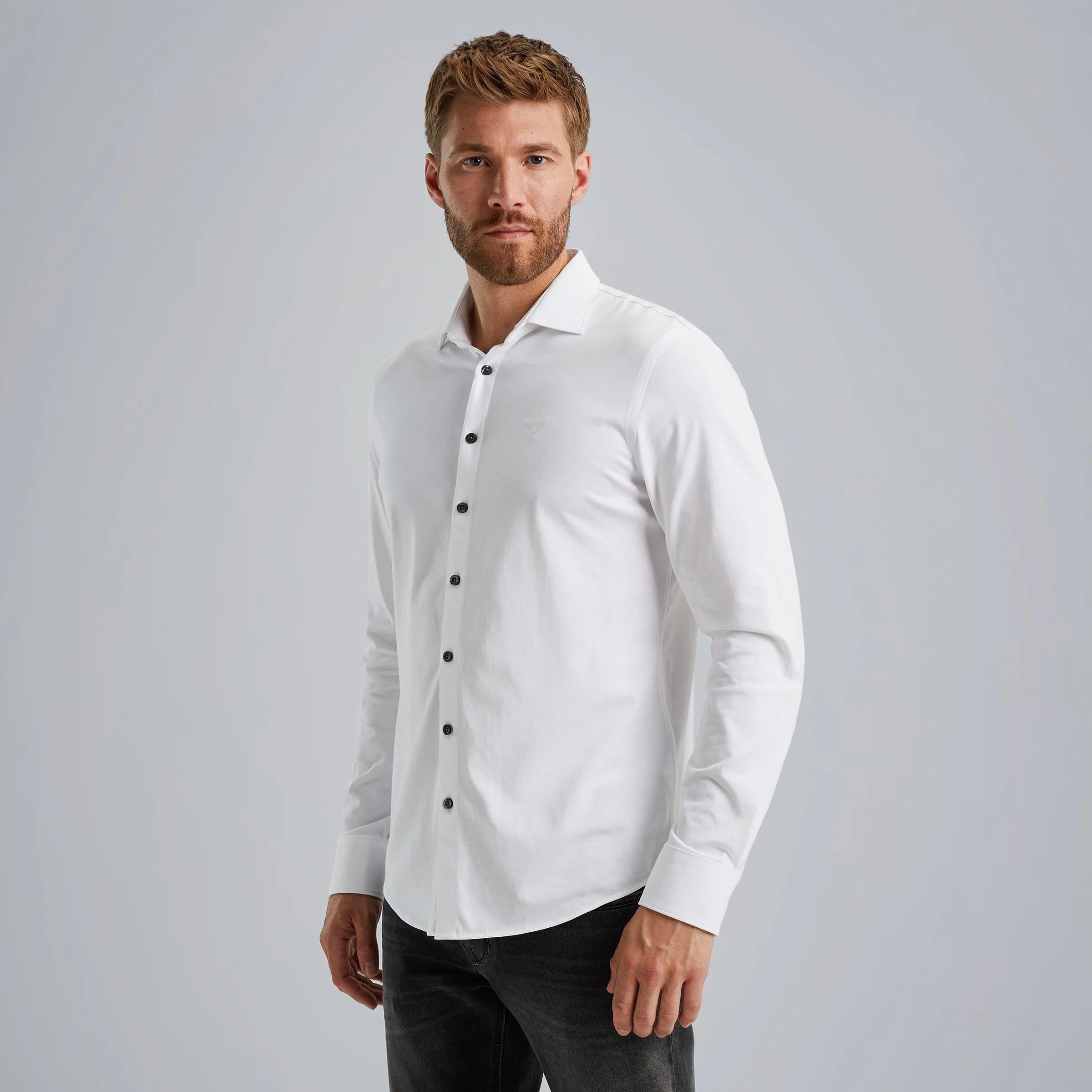 Shirt in jersey White