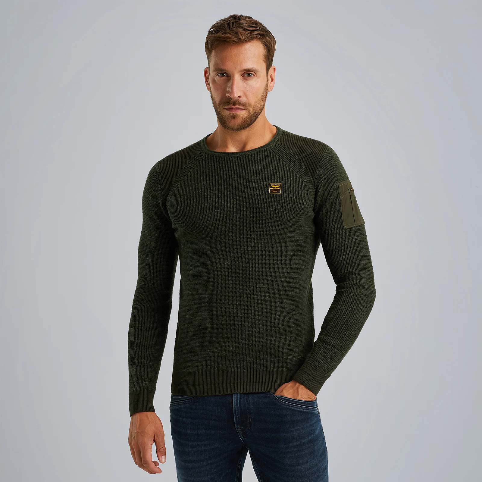 Pullover with flight pocket Green