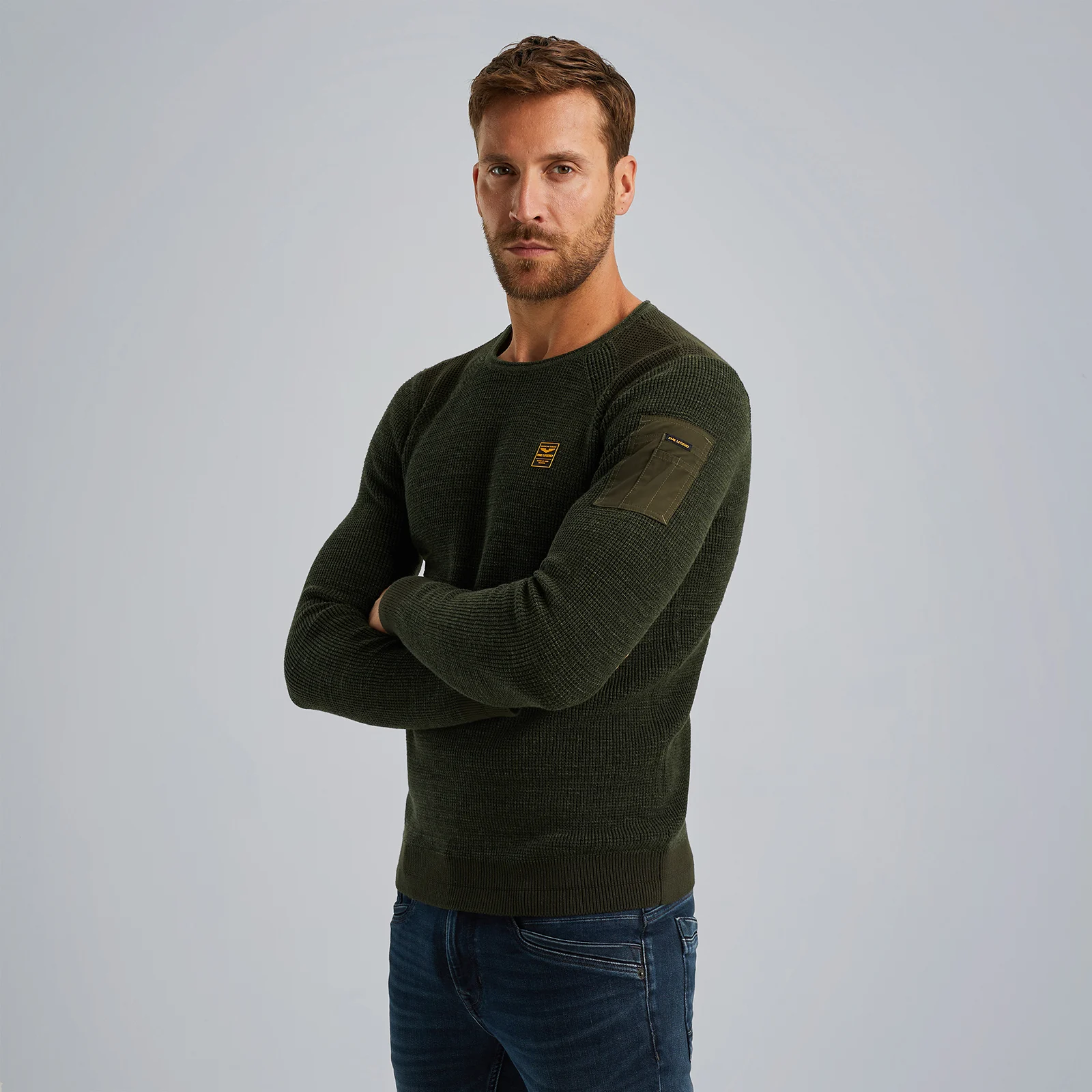 Pullover with flight pocket Green