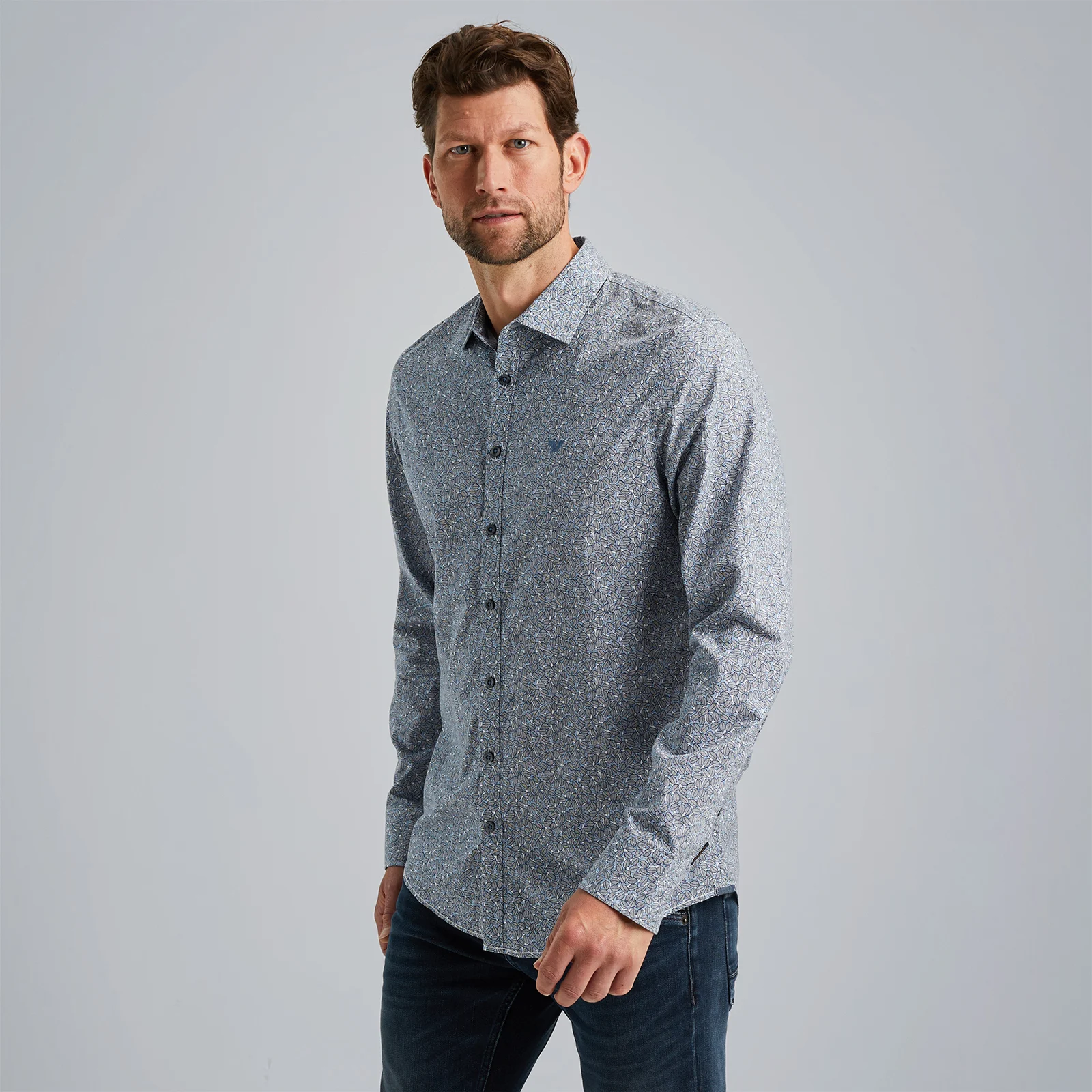 Shirt with allover print White