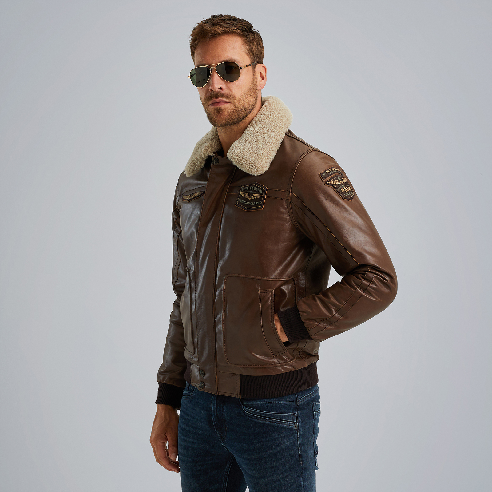 Hudson leather jacket Brown