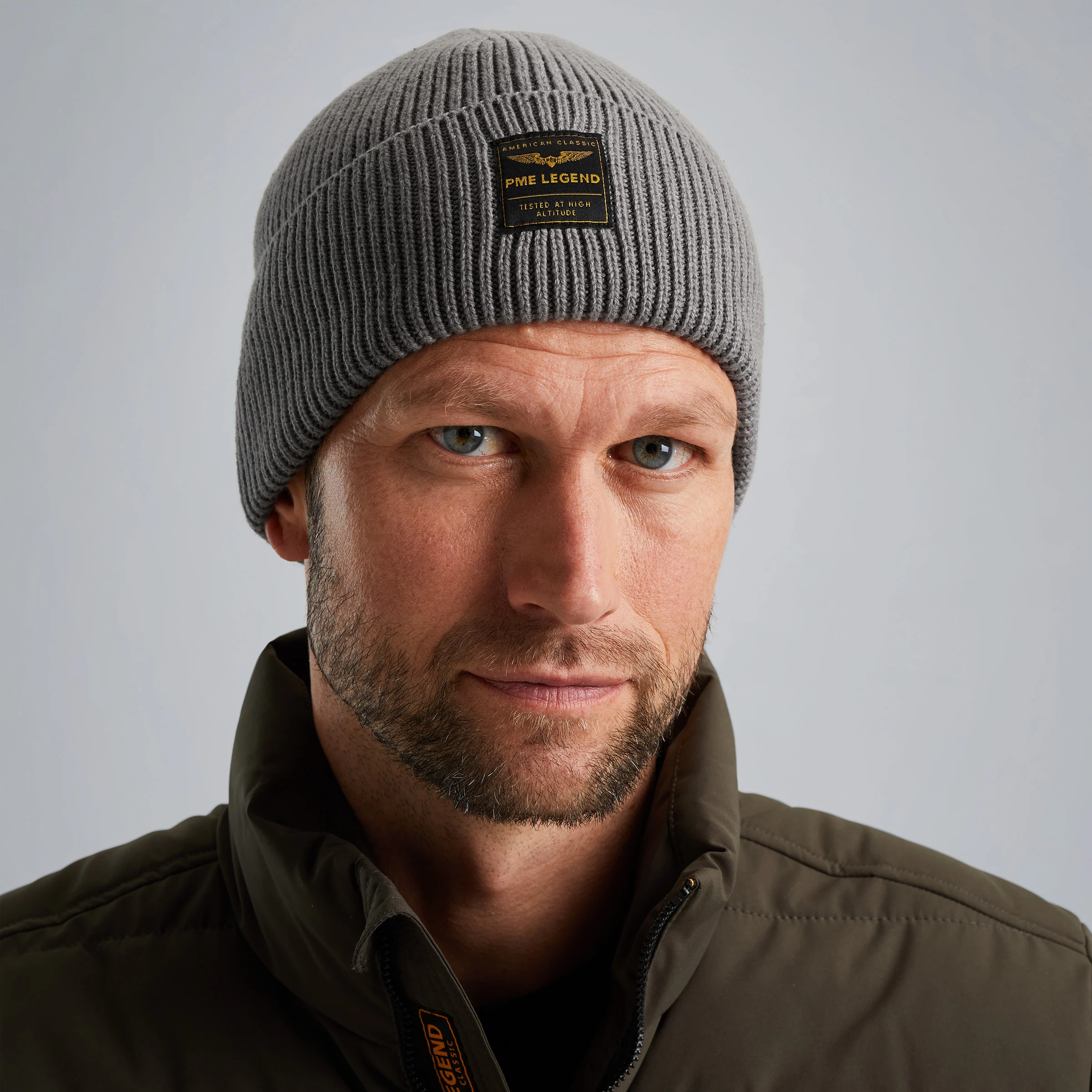 Beanie with logo Grey