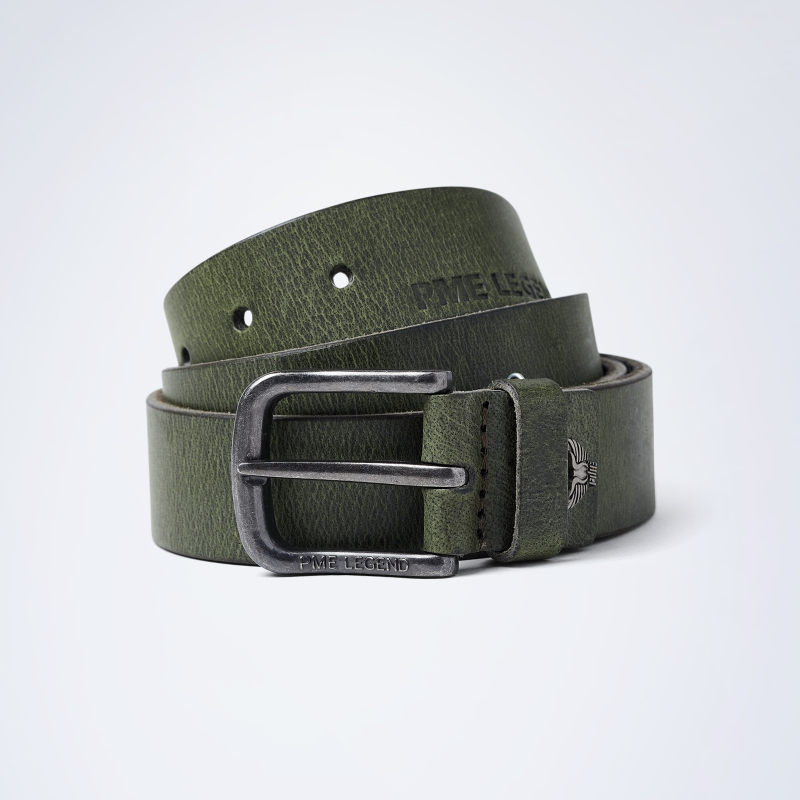 Leather belt Green