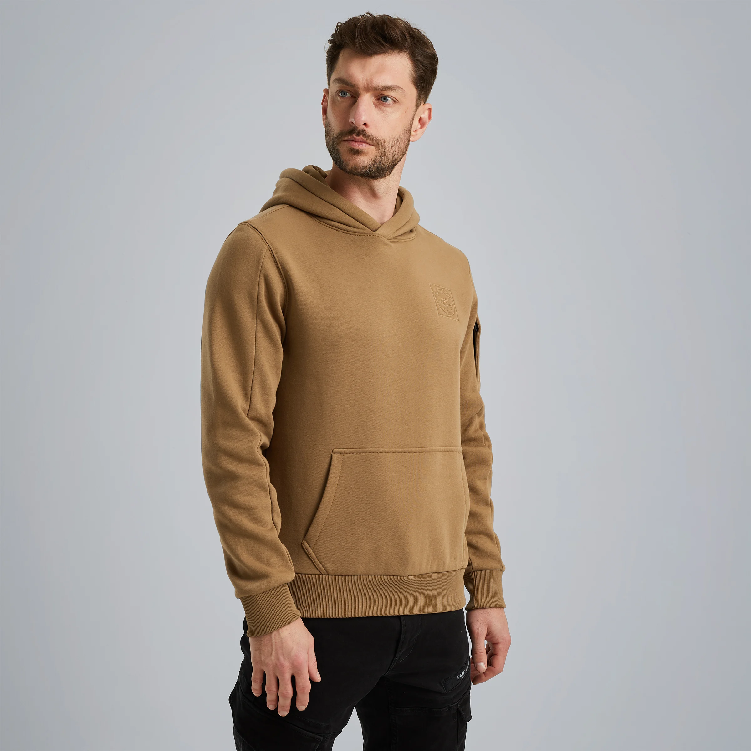 Hoodie with artwork Brown