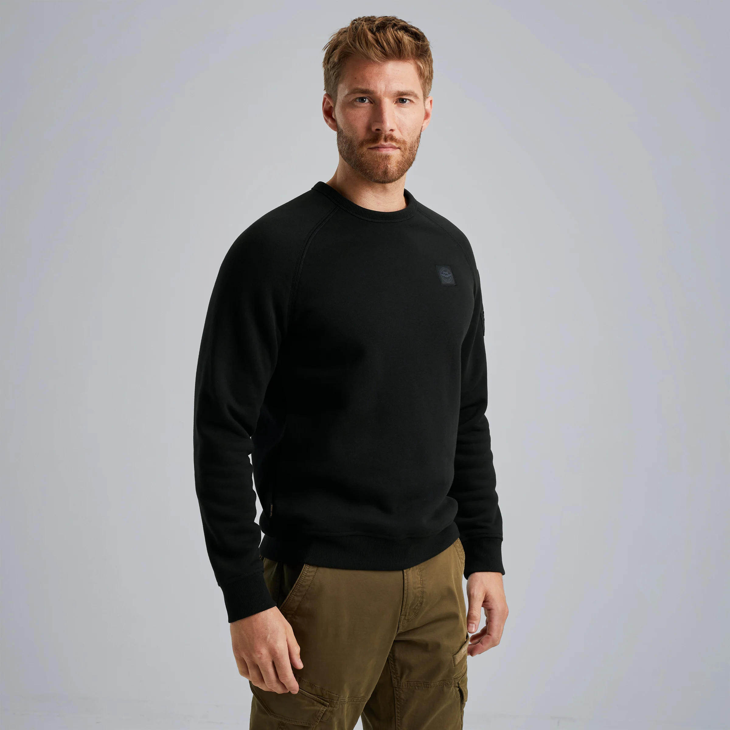 Sweatshirt with flight pocket Black