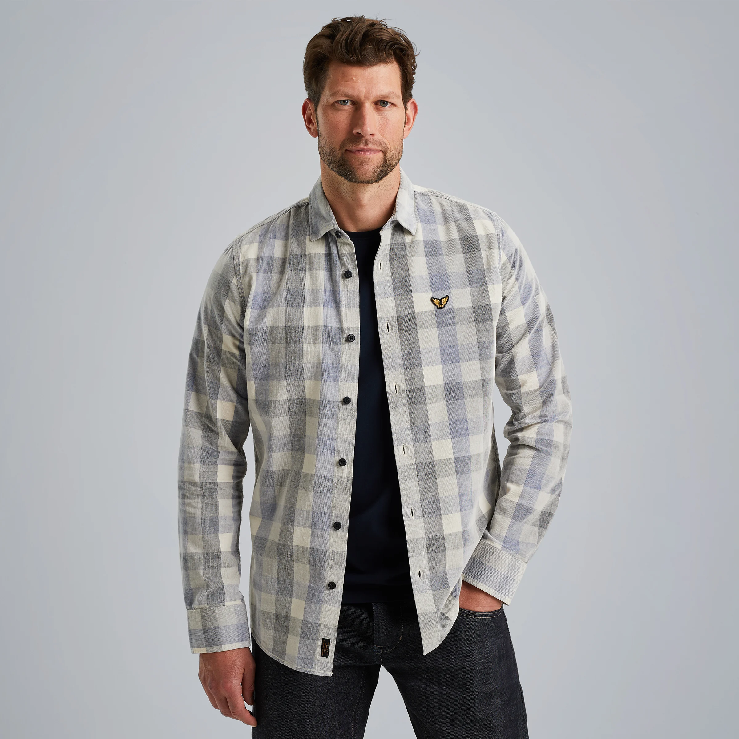 Shirt in corduroy Blue