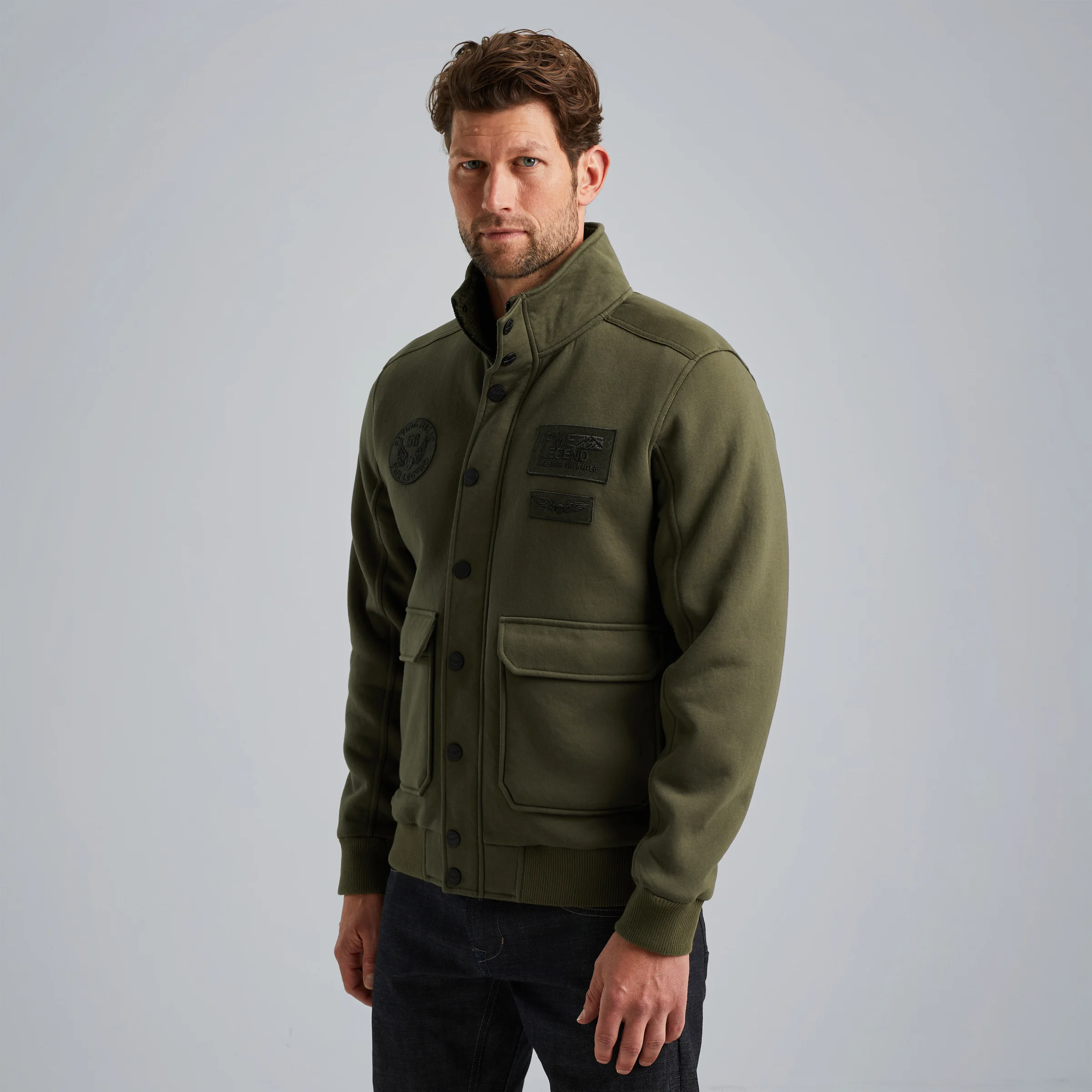 Cardigan in teddy fabric Green