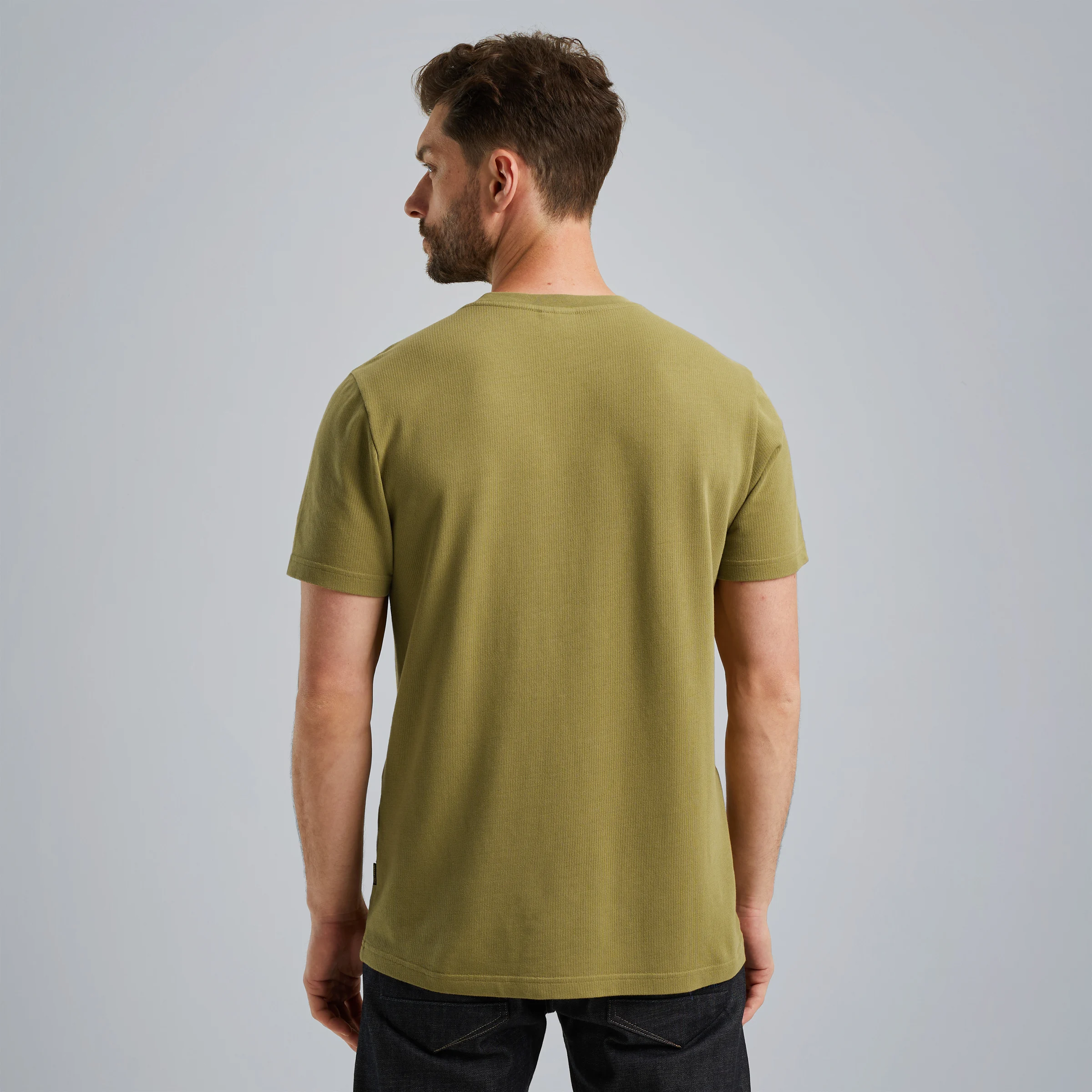 T-shirt with waffle structure Green