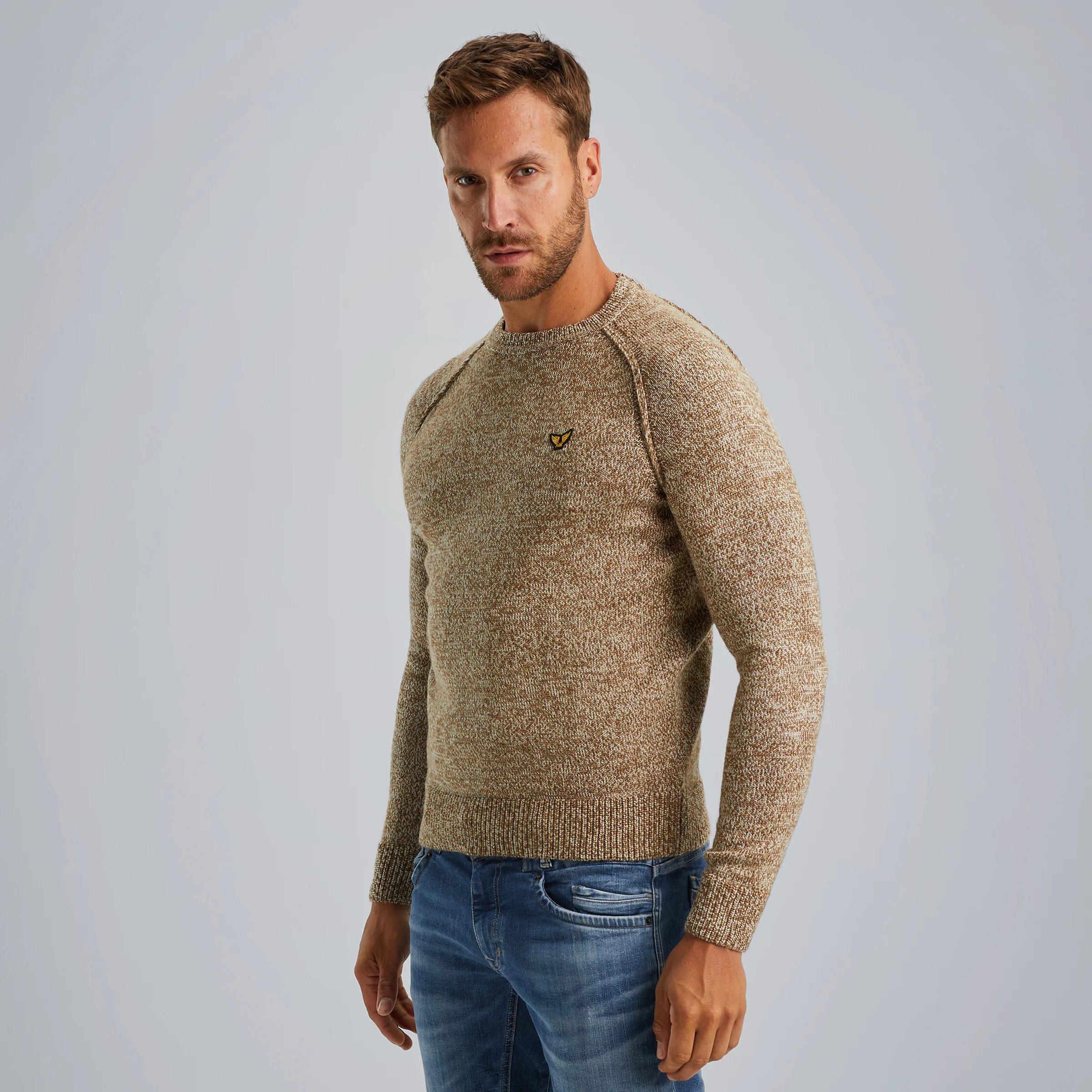 Pullover with raglan sleeves Brown