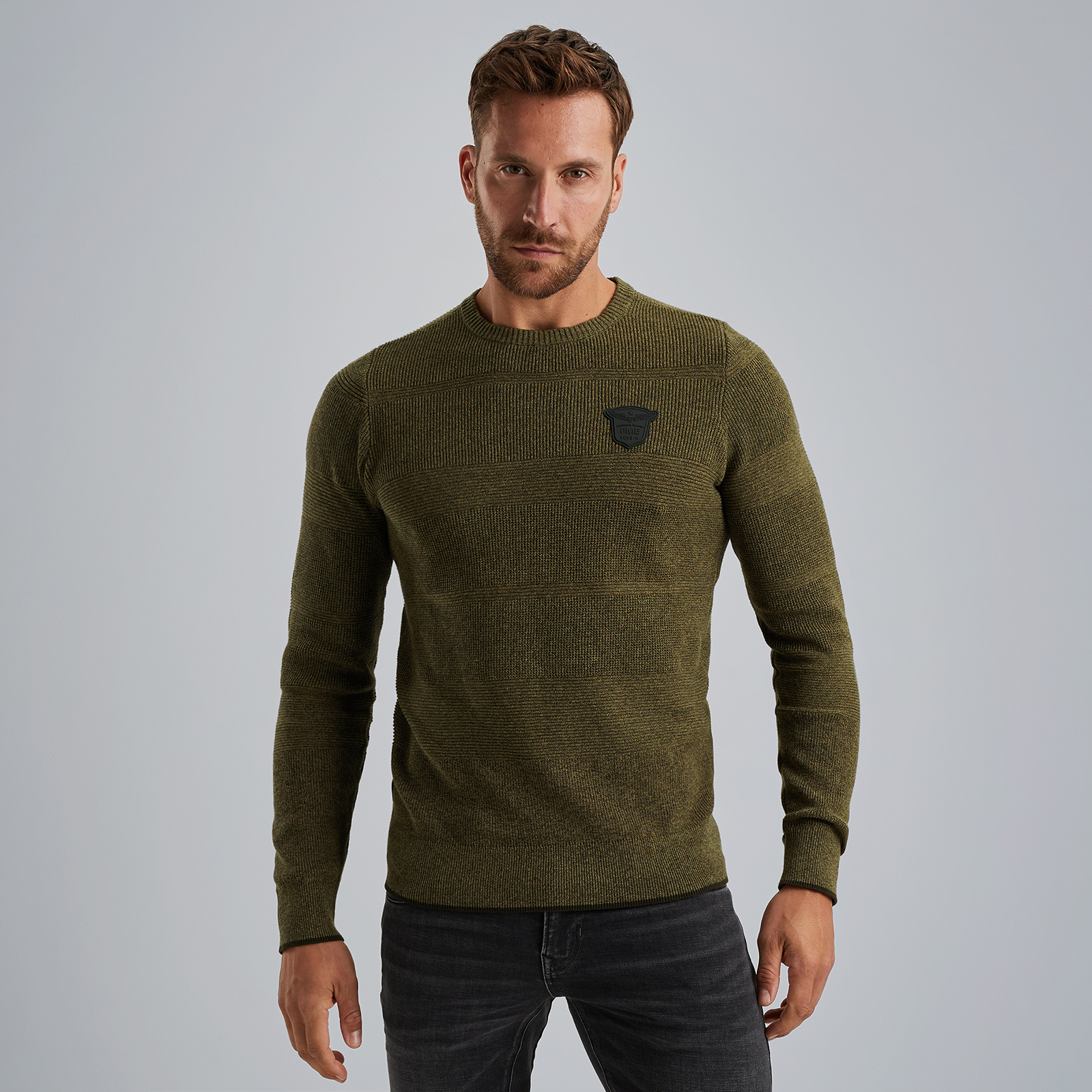Pullover with badge Green