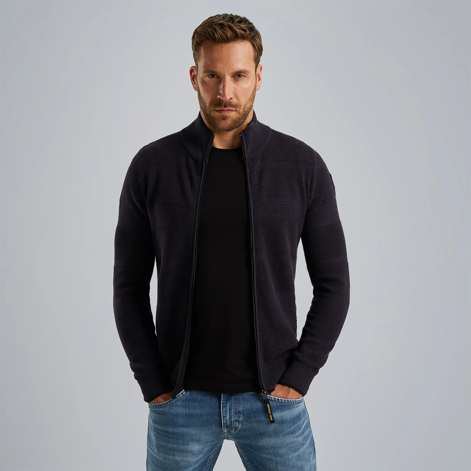 Cardigan with zipper Purple