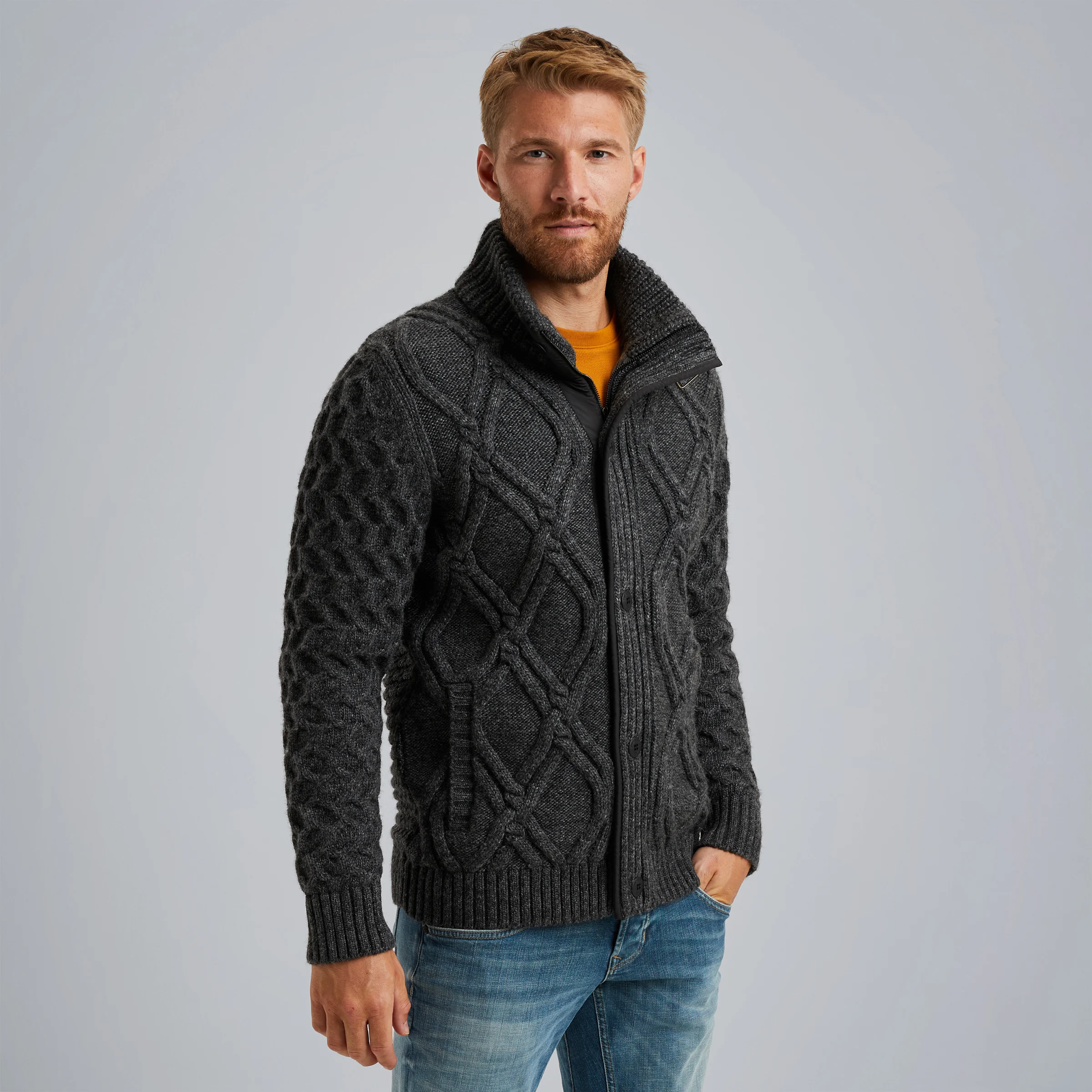 Cardigan in a wool blend Grey