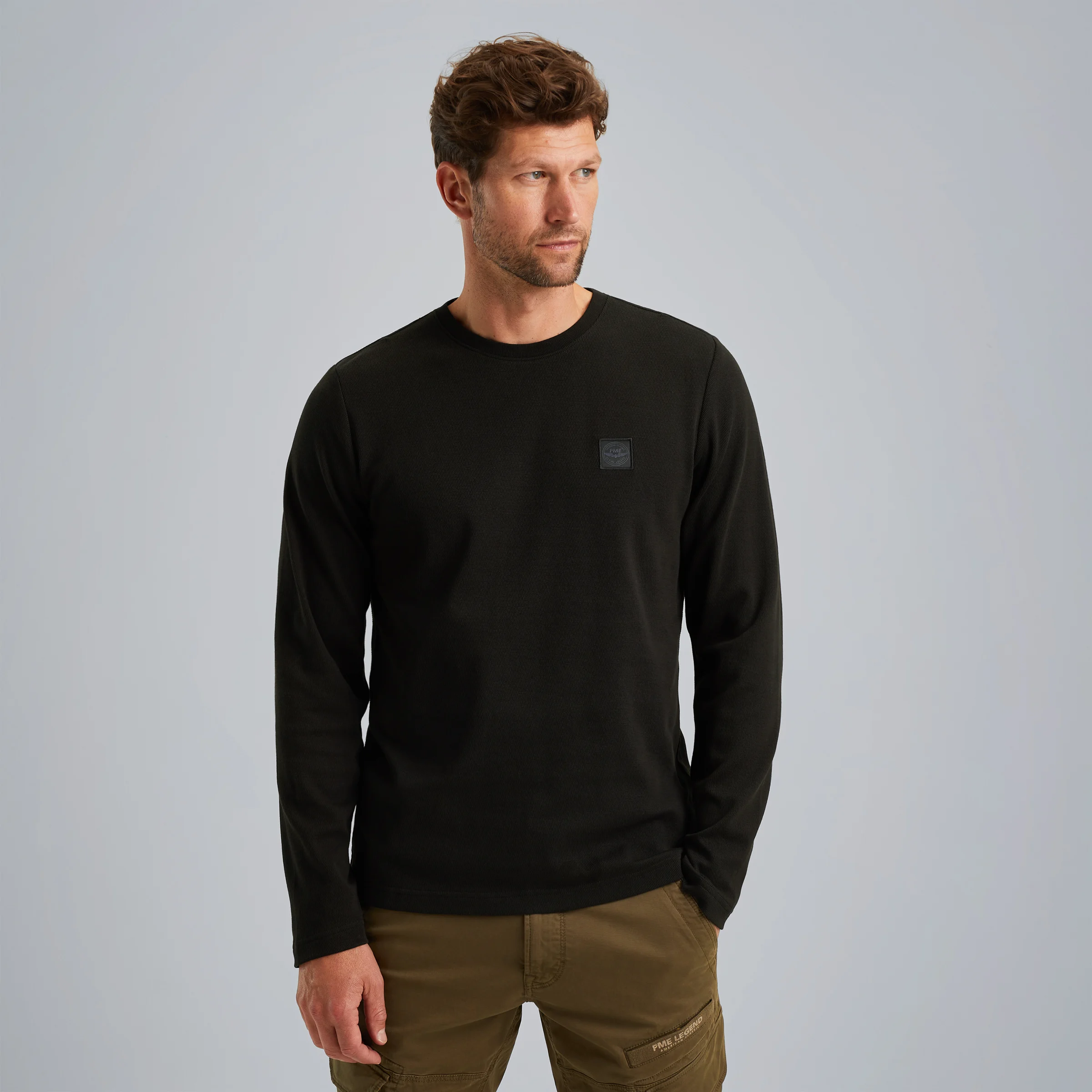 T-shirt with long sleeves Black