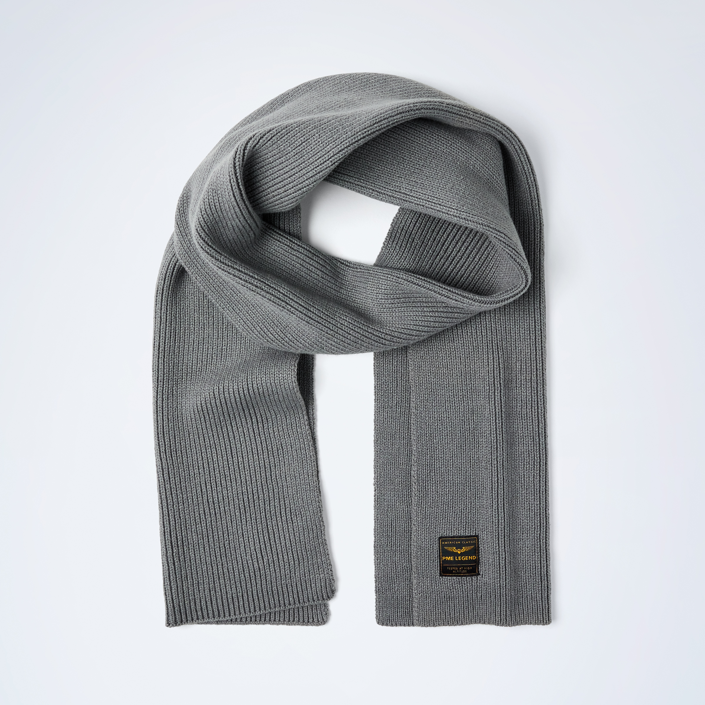 Scarf with logo Grey