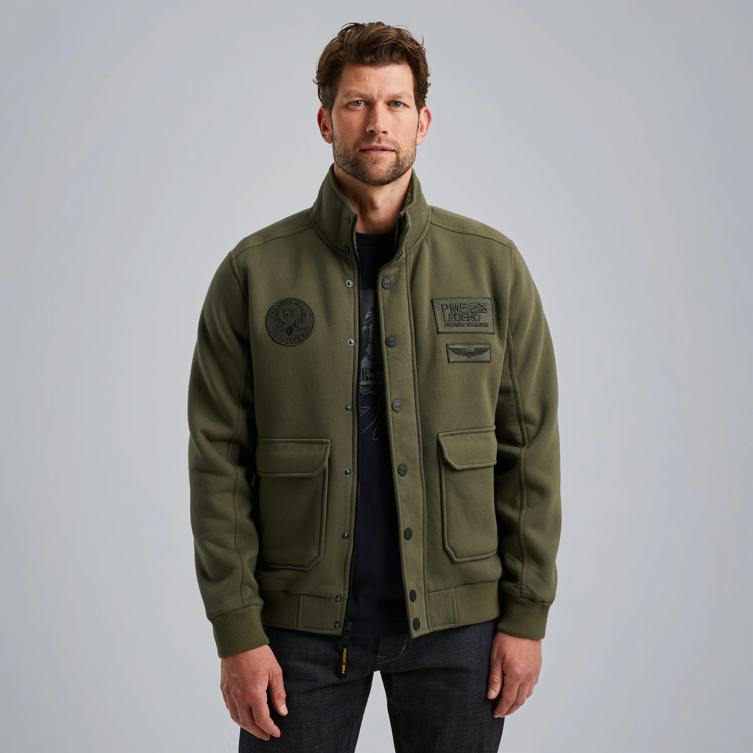 Cardigan in teddy fabric Green